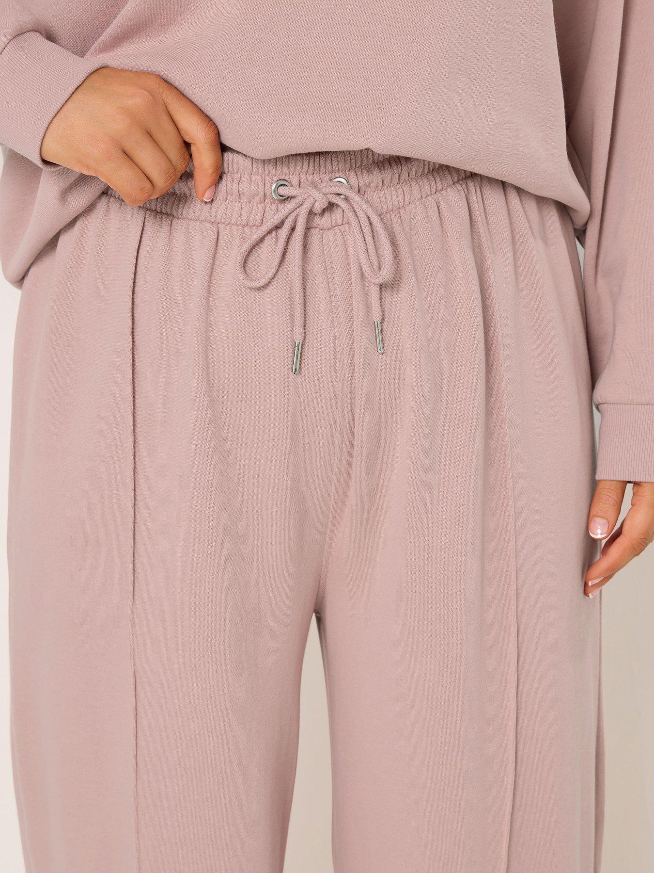 yours-curve-crew-neck-sweatshirt-amp-jogger-set-pinkdetail