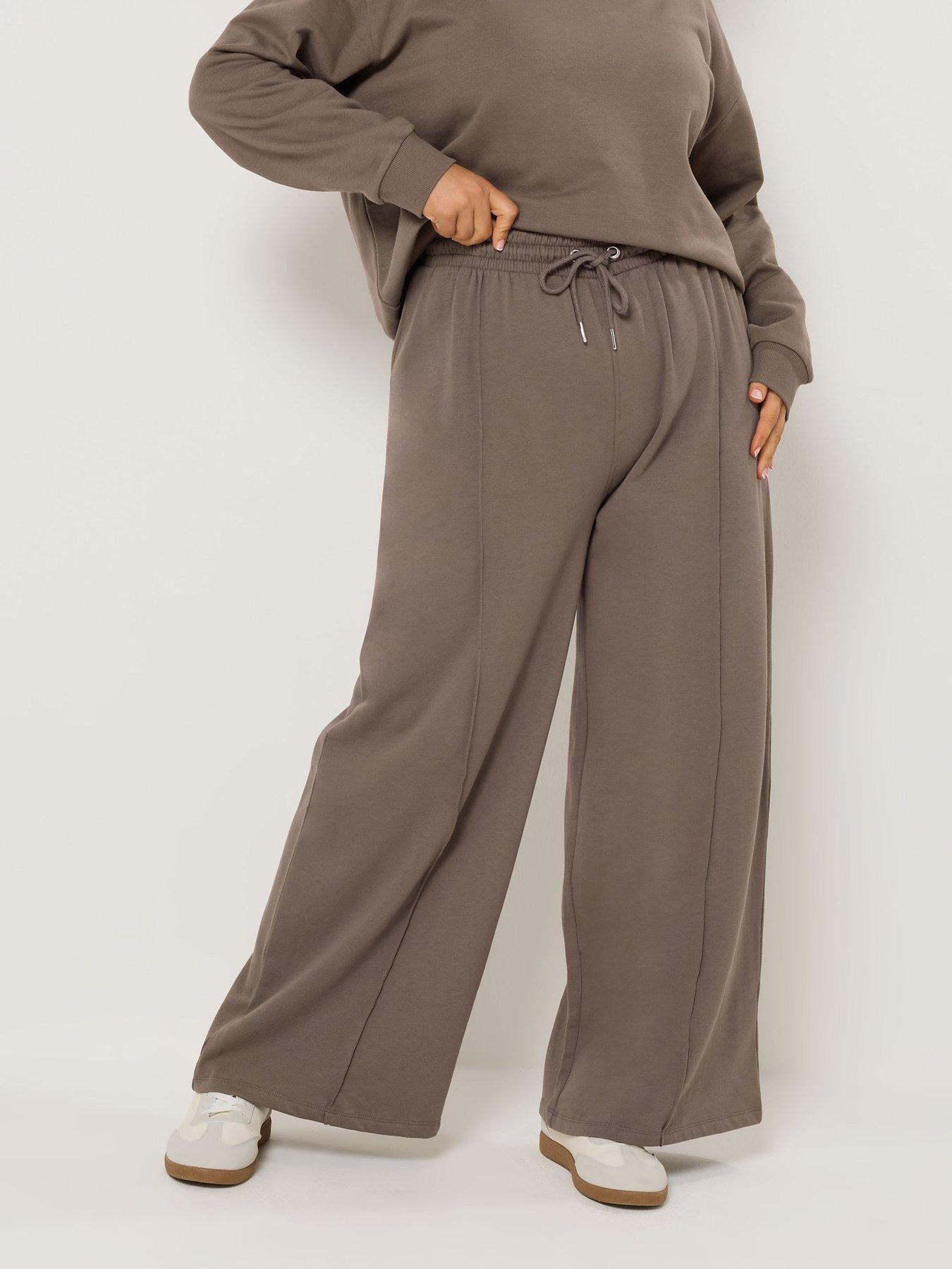 yours-curve-crew-neck-sweatshirt-amp-joggers-set-brownoutfit