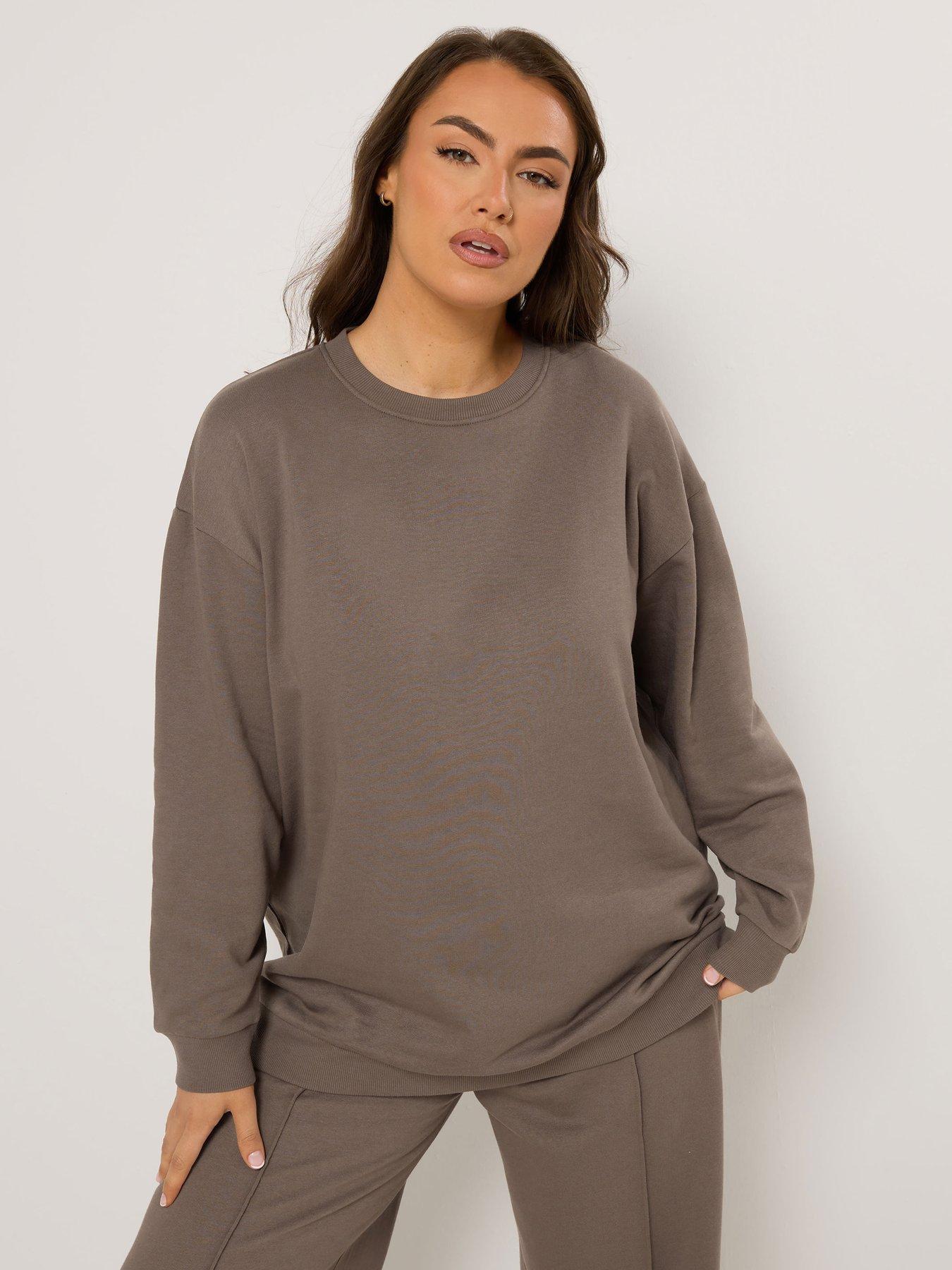 yours-curve-crew-neck-sweatshirt-amp-joggers-set-browndetail