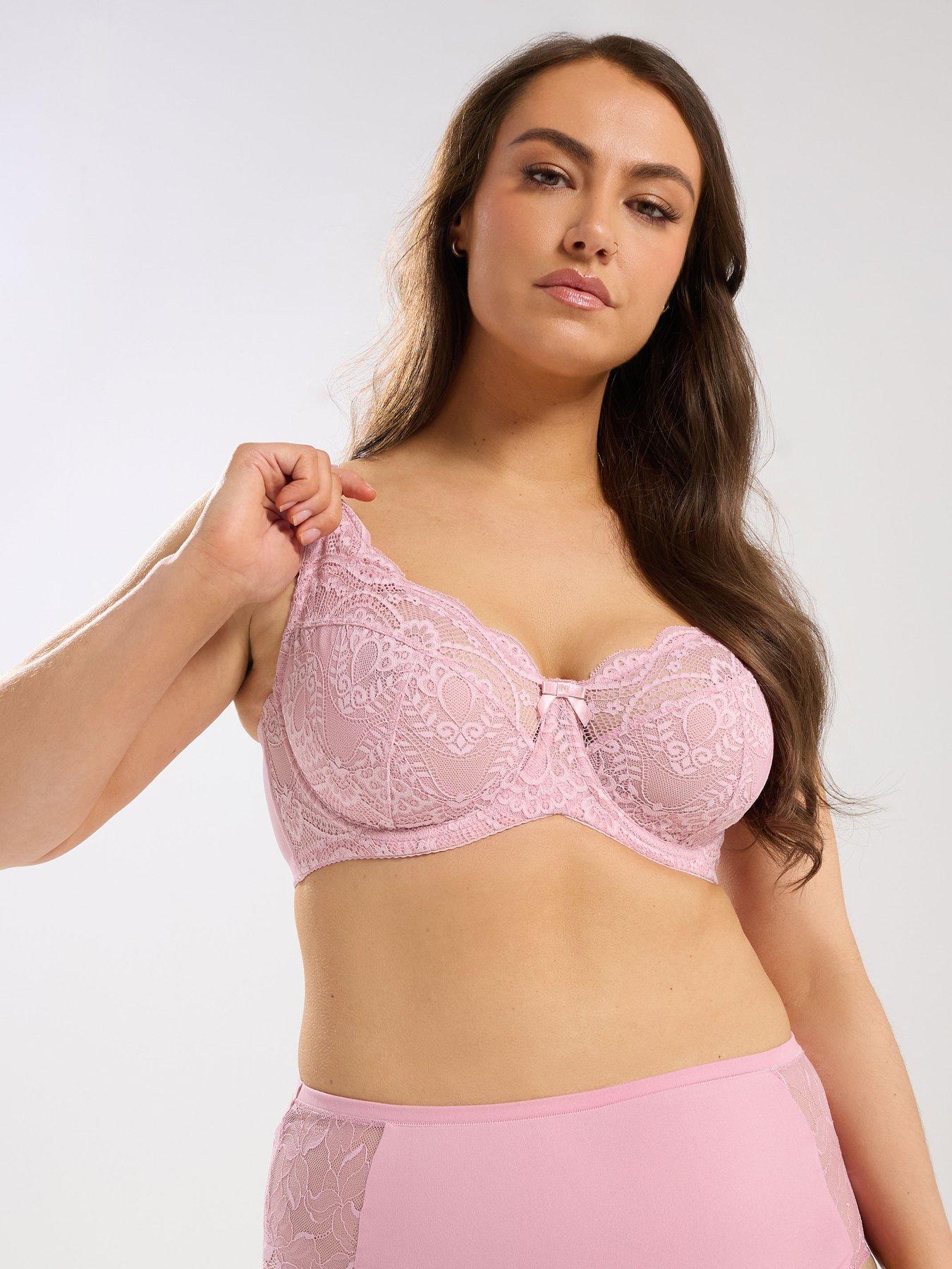 Image 1 of 5 of Yours Curve Swirl Lace Underwire Bra