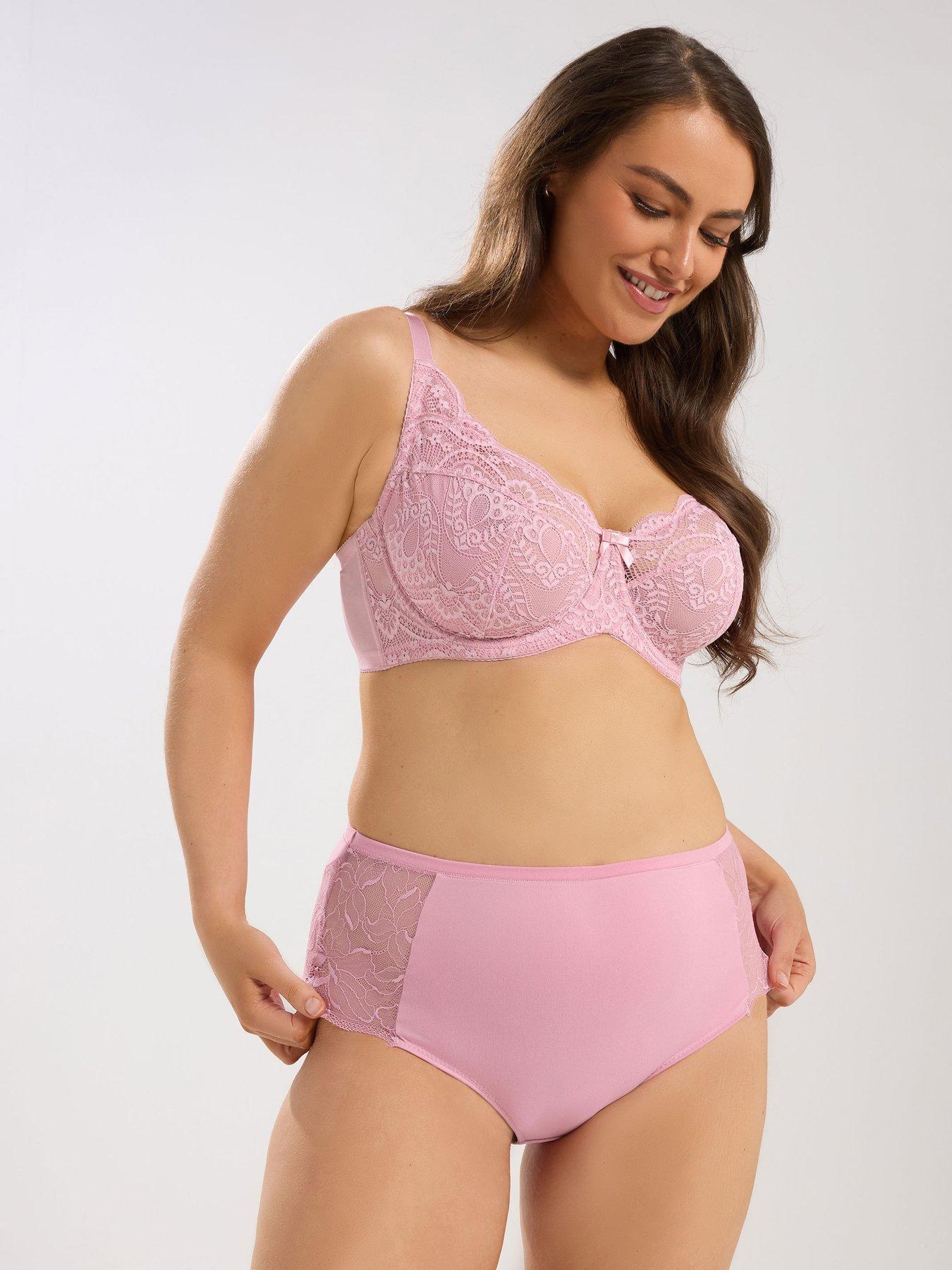 Image 3 of 5 of Yours Curve Swirl Lace Underwire Bra