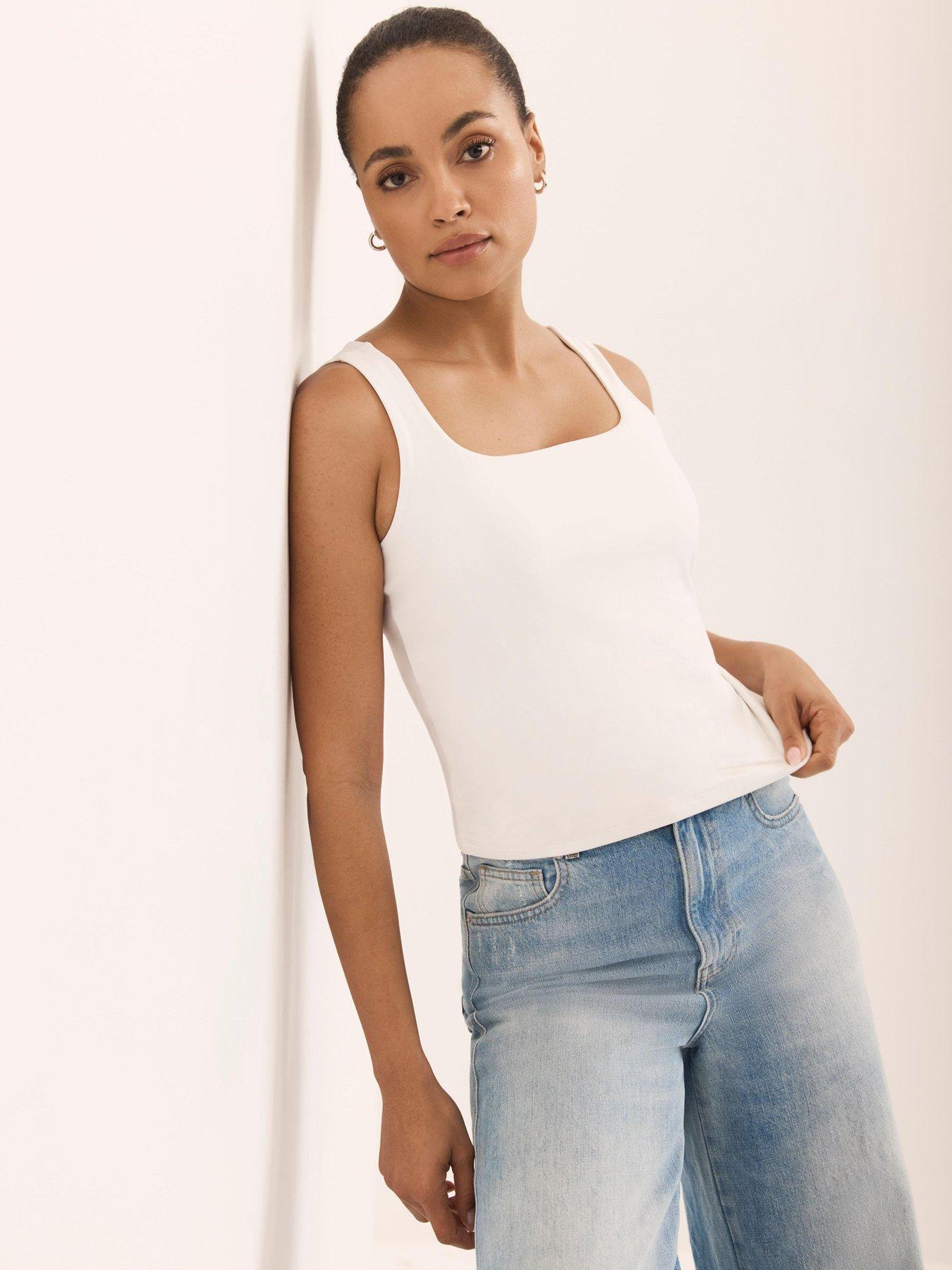mint-velvet-layering-scoop-neck-vest-whiteoutfit