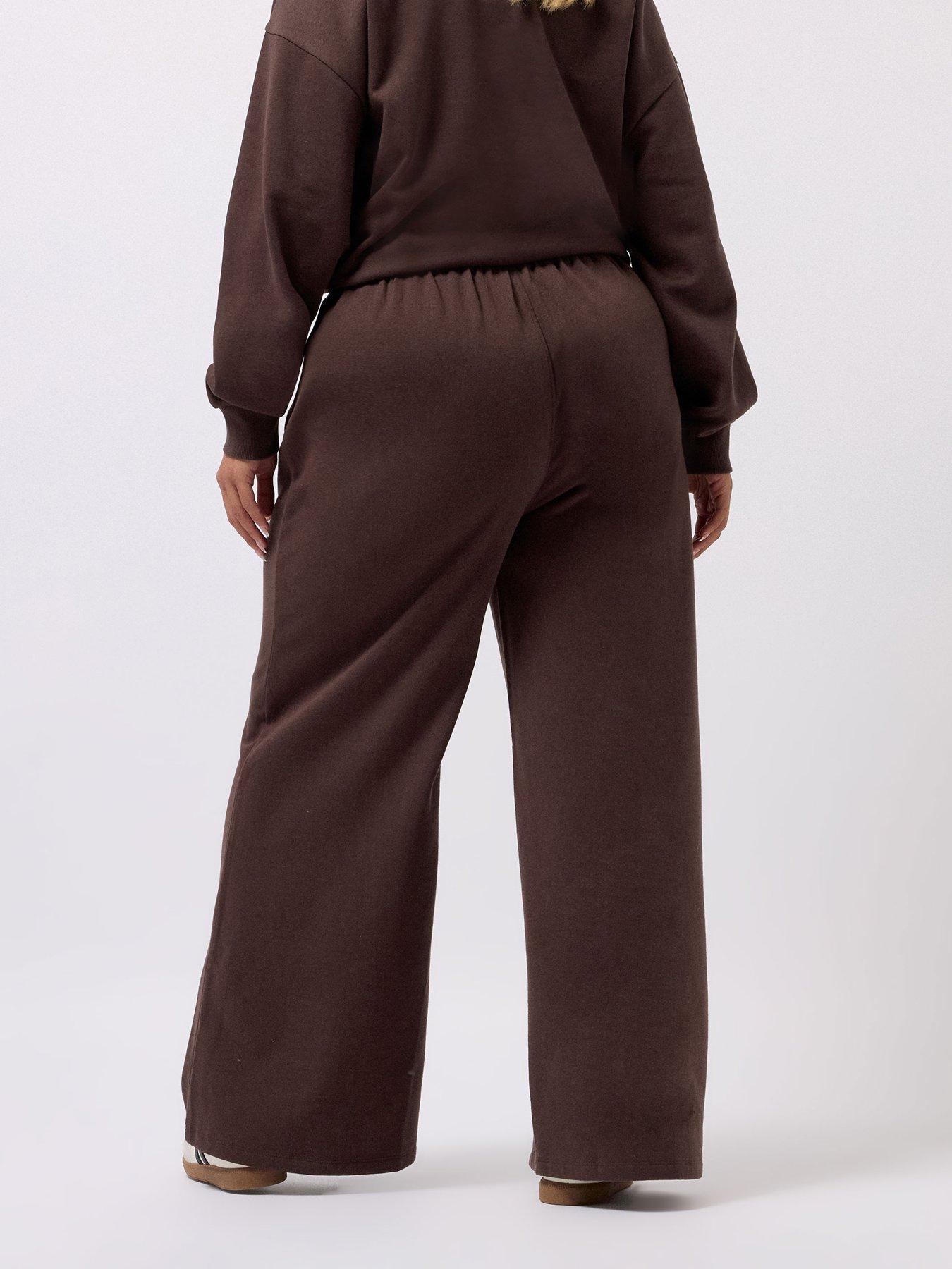 yours-curve-wide-leg-jogger-28-brownstillFront