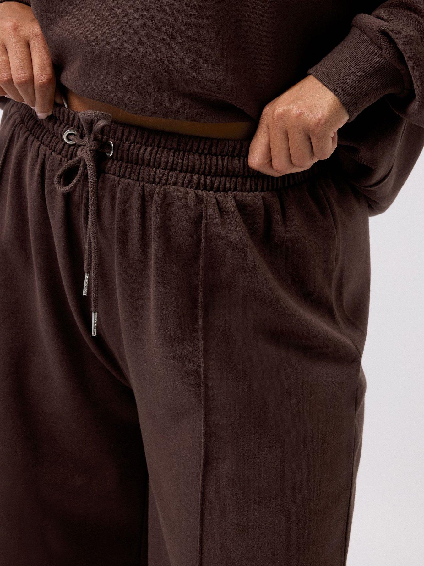 yours-curve-wide-leg-jogger-28-brownoutfit
