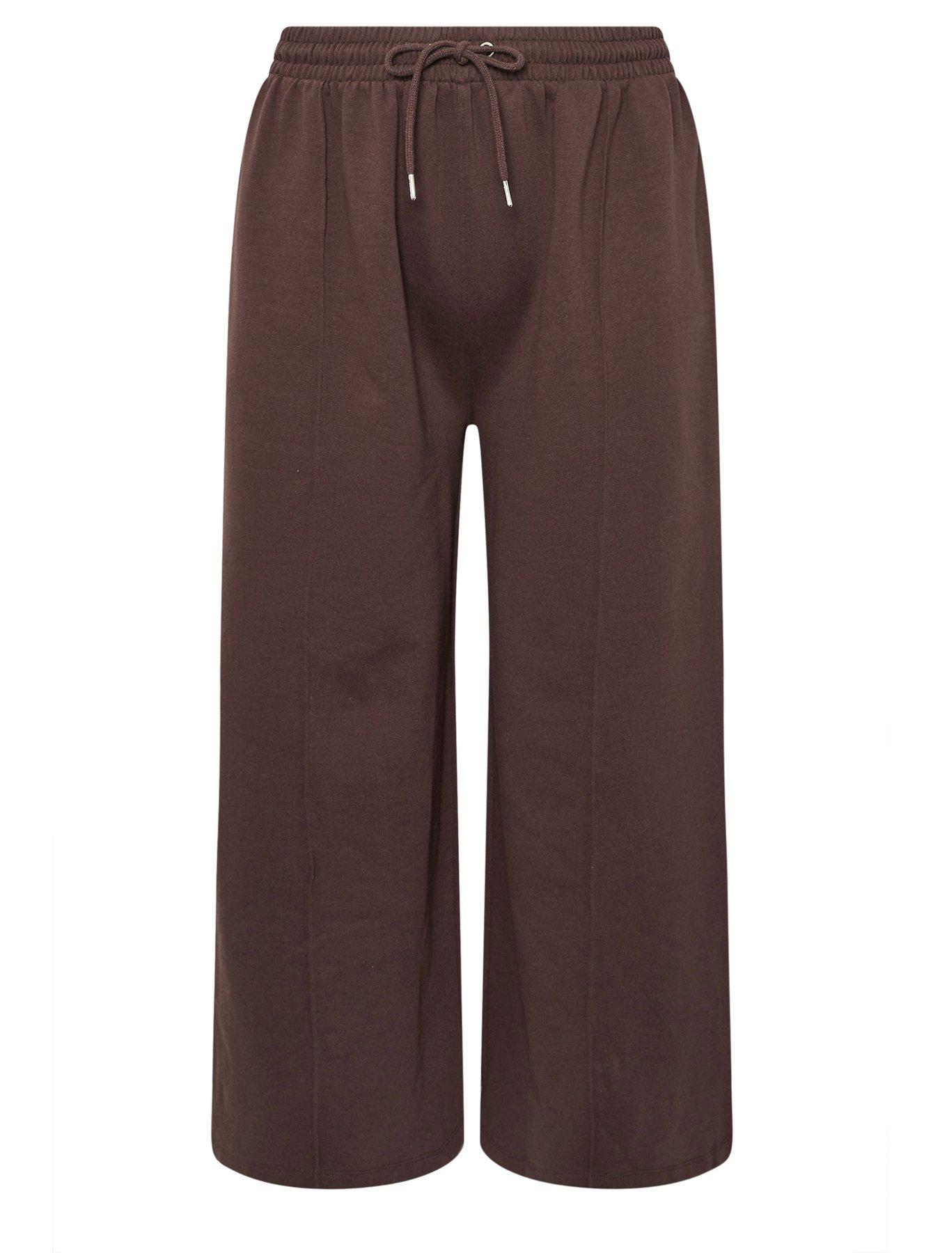 yours-curve-wide-leg-jogger-28-browndetail