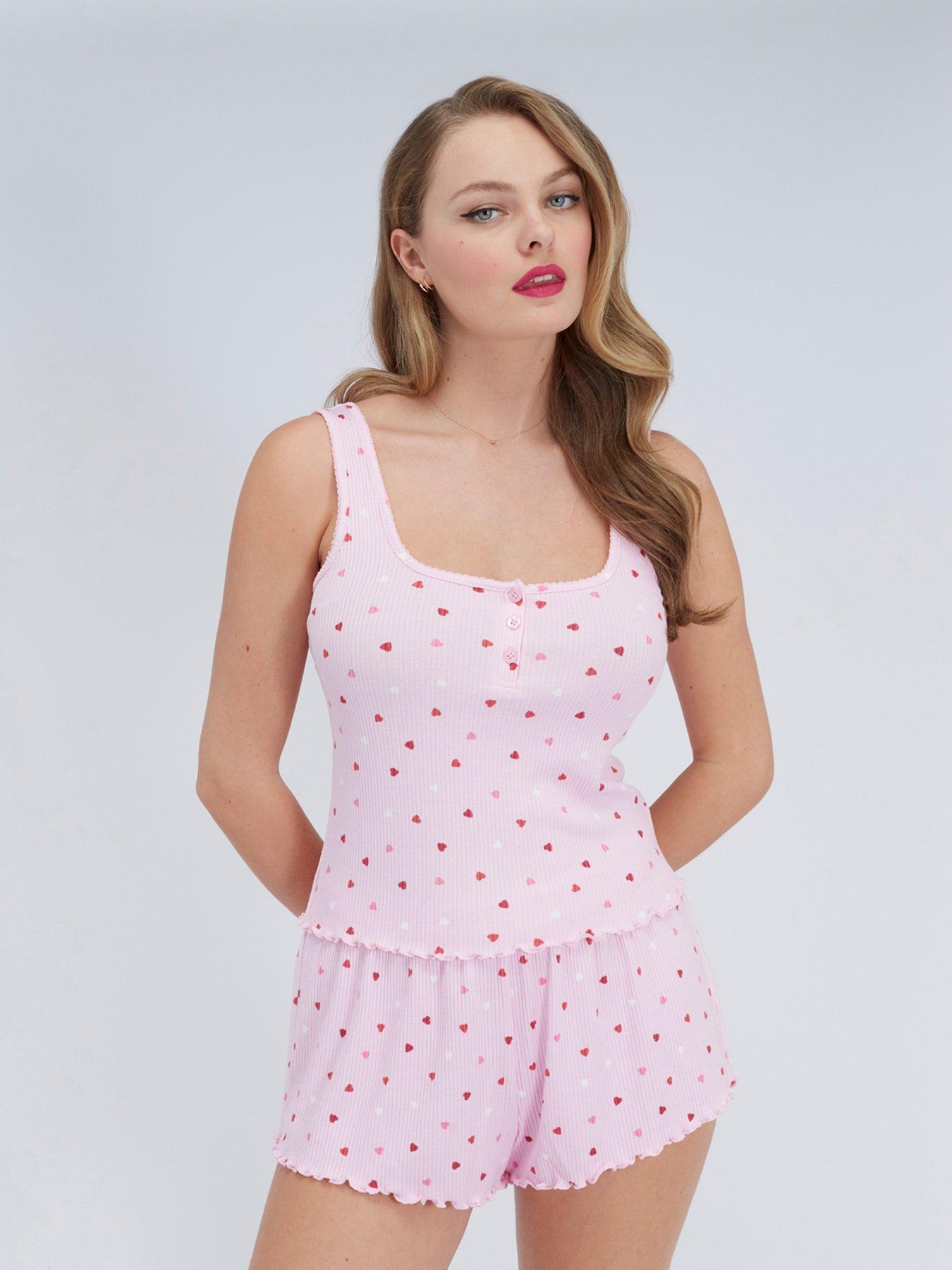 boux-avenue-heart-rib-short-pyjama-set-pinkfront