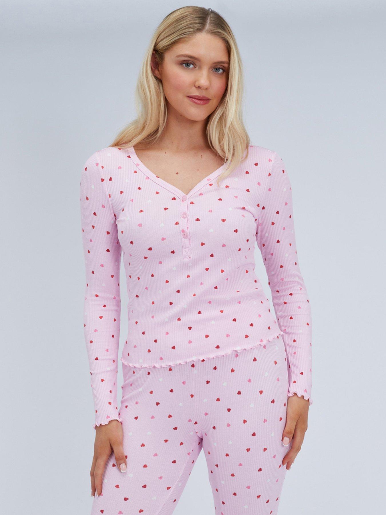 boux-avenue-heart-rib-henley-pyjama-set-pinkback