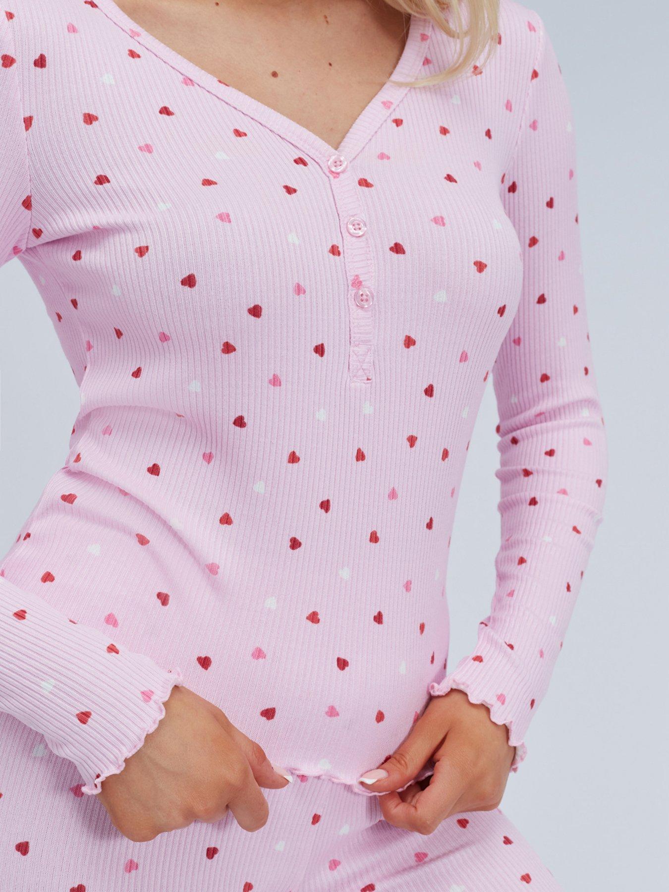 boux-avenue-heart-rib-henley-pyjama-set-pinkdetail
