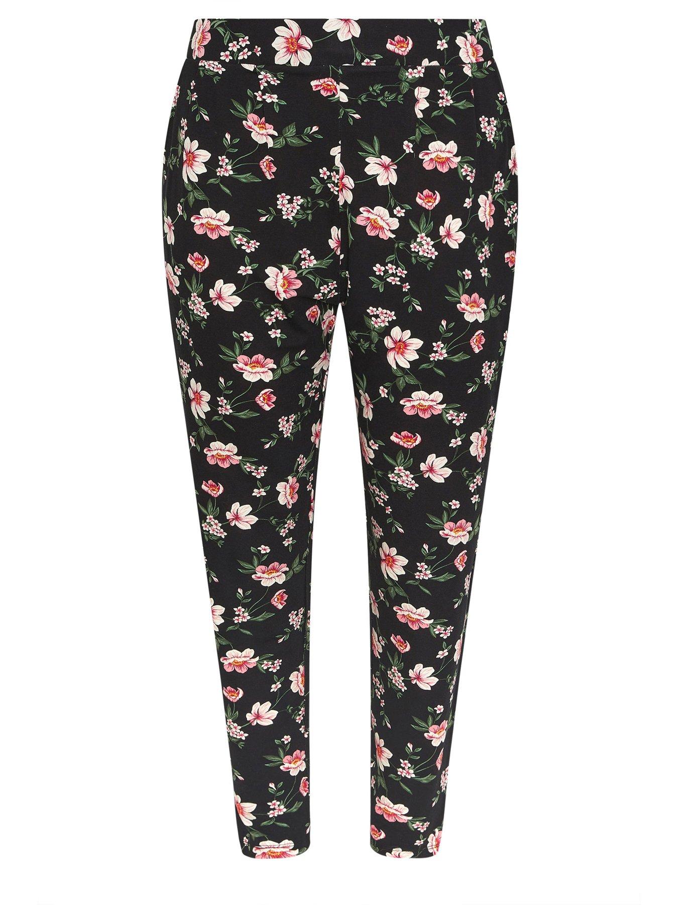 yours-curve-double-pleat-floral-harem-trousersdetail