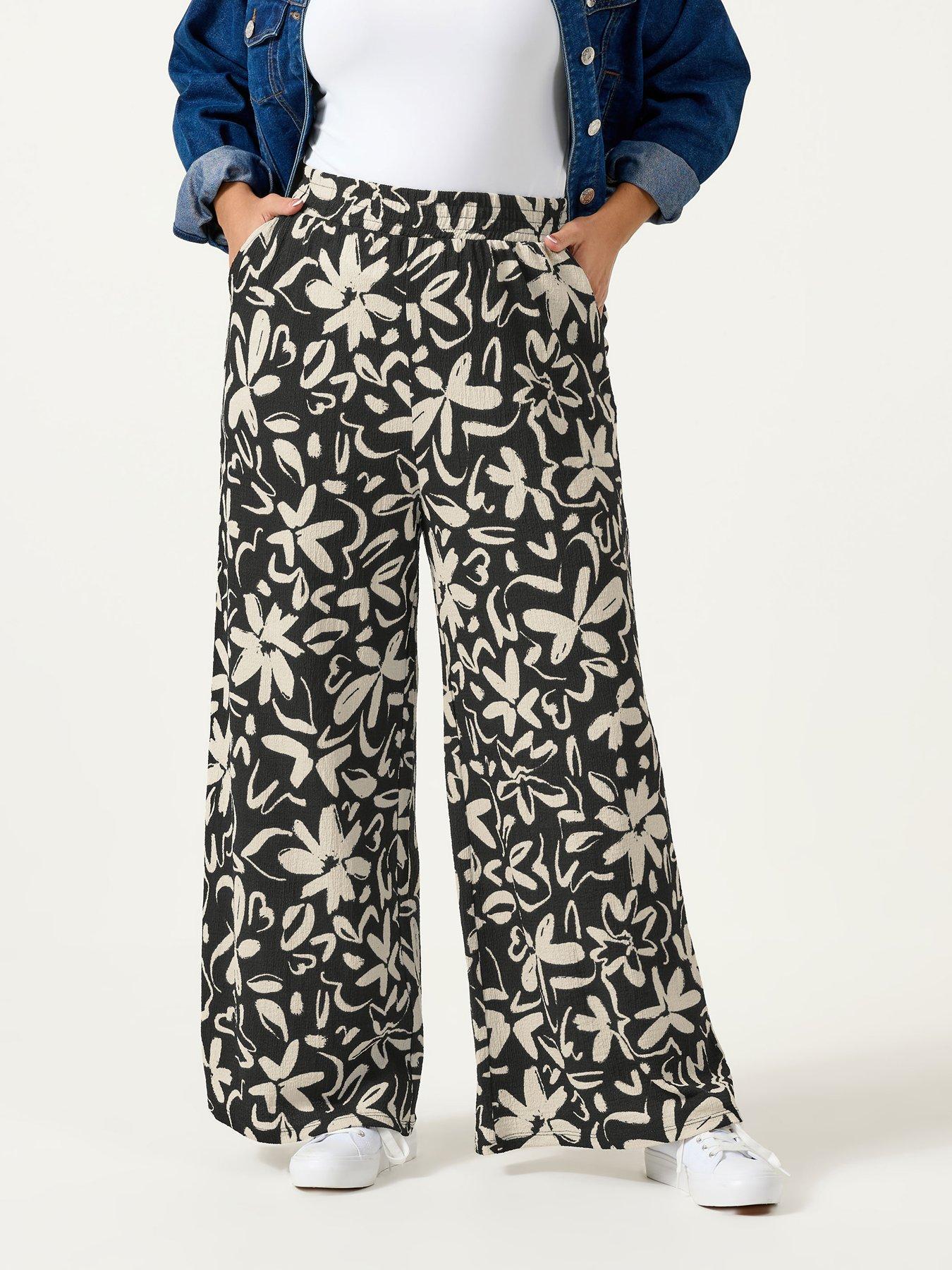 yours-curve-jersey-wide-leg-trousers-blackfront