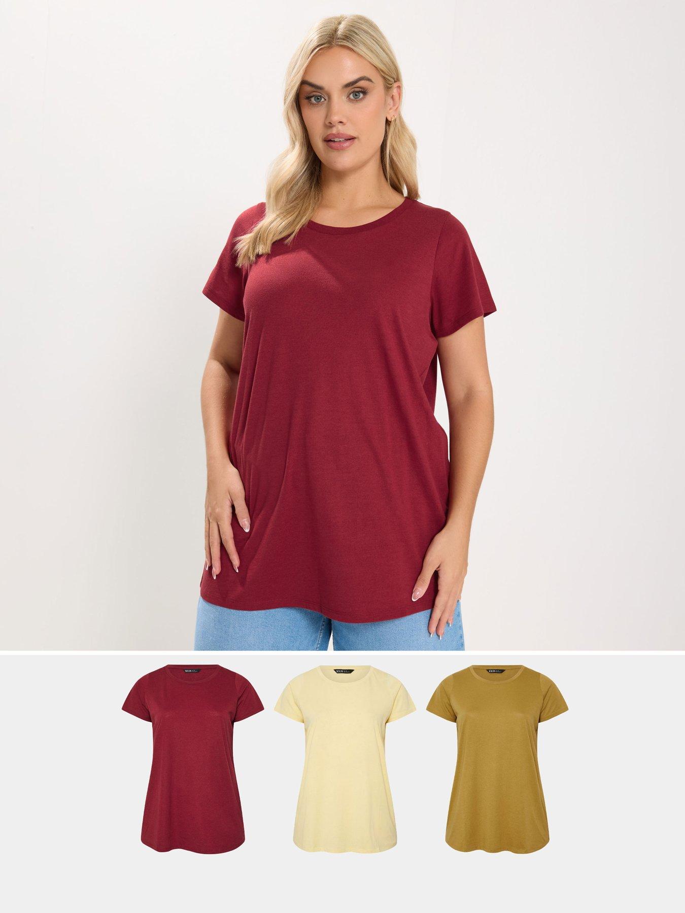 yours-curve-3-pack-short-sleeve-core-t-shirtsfront