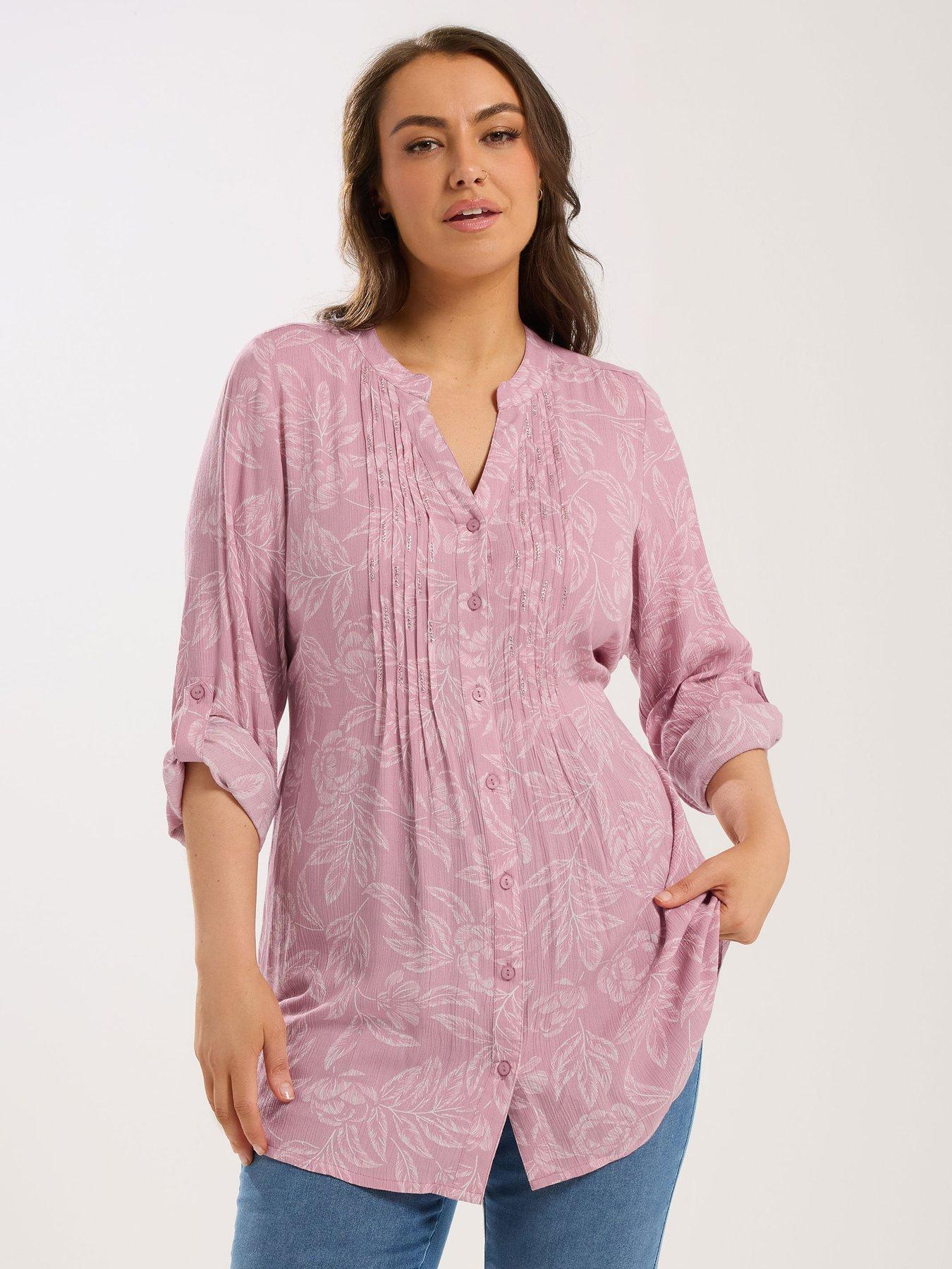 Image 1 of 5 of Yours Curve Pintuck Top