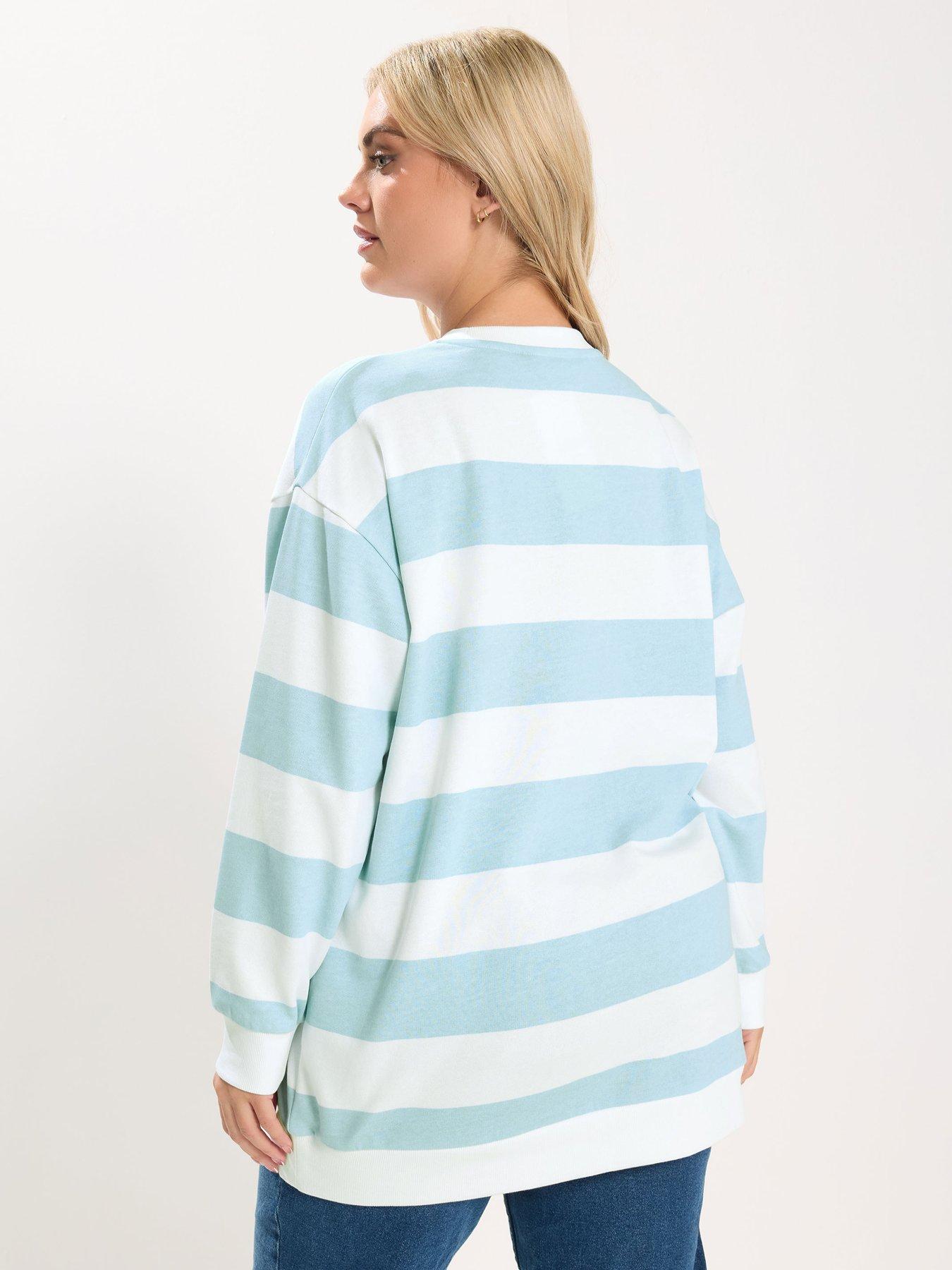 Image 2 of 5 of Yours Curve Stripe Sweatshirt