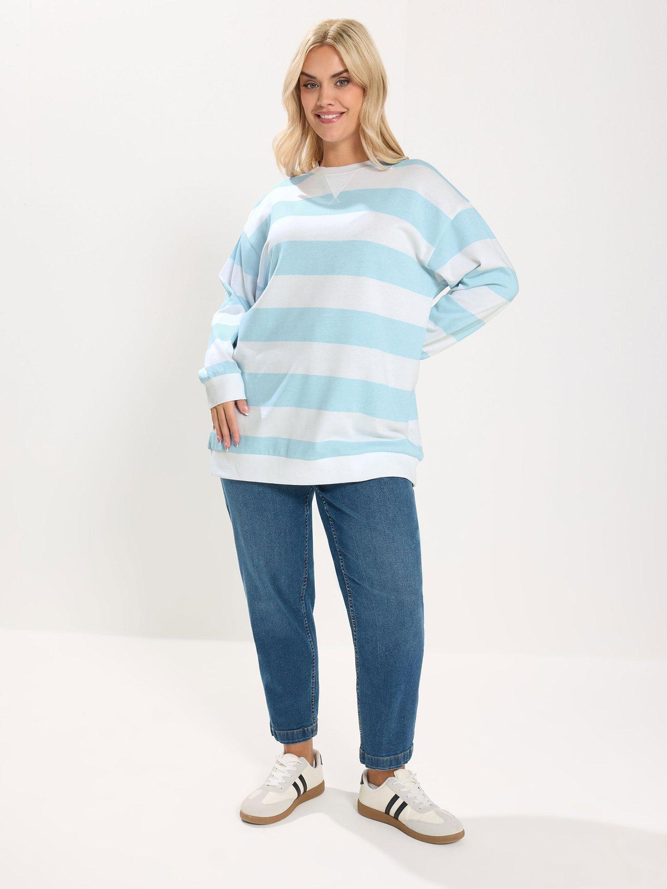 Image 3 of 5 of Yours Curve Stripe Sweatshirt