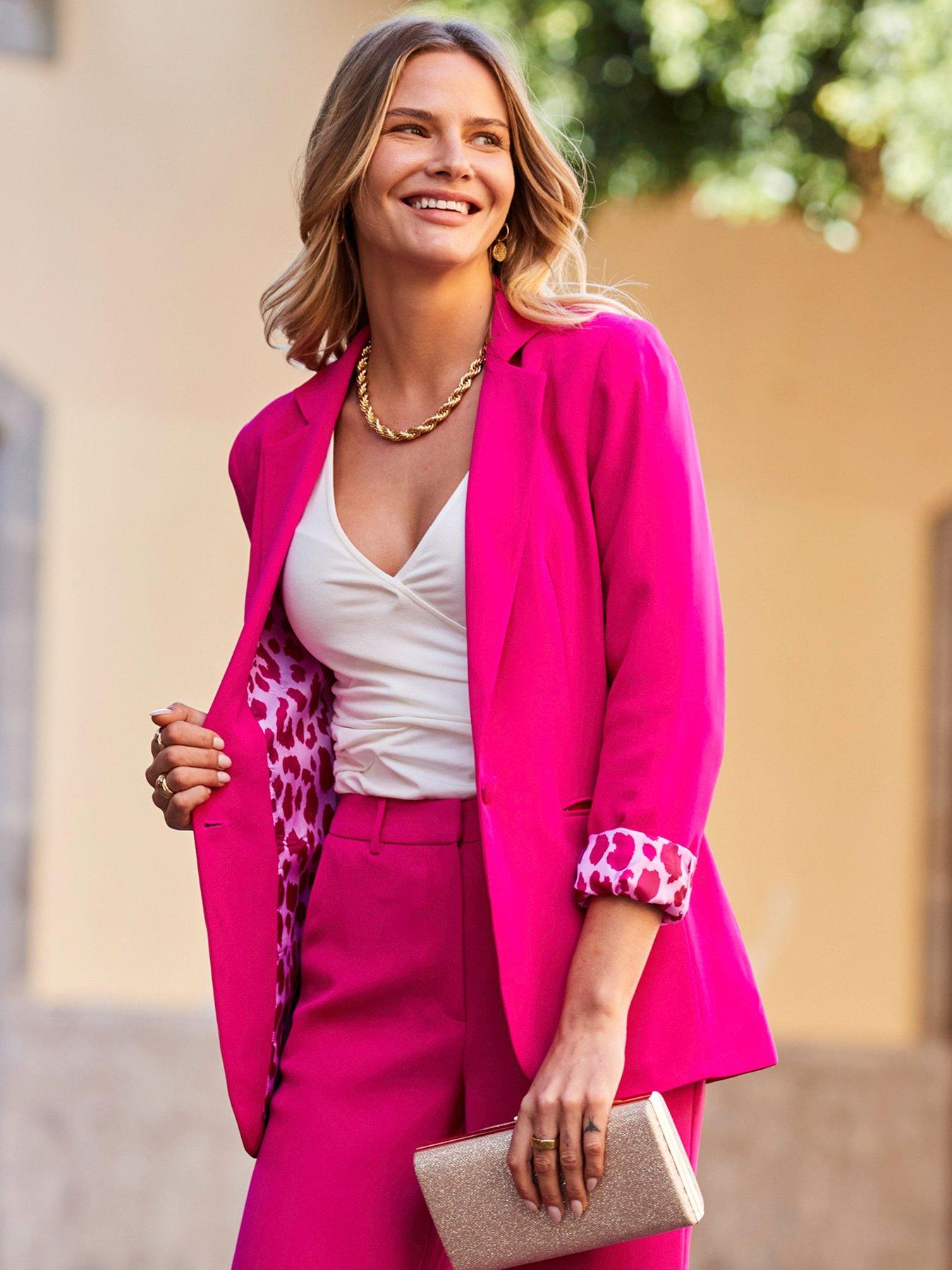 Sosandar Lined Blazer - Pink