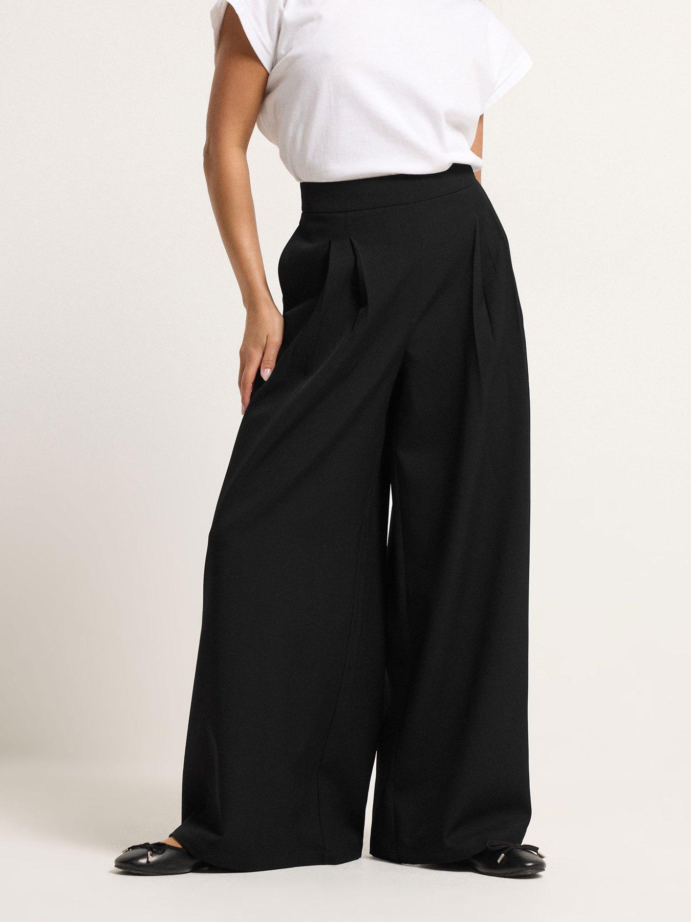 pixiegirl-petite-pleat-front-palazzo-trousers-bluefront