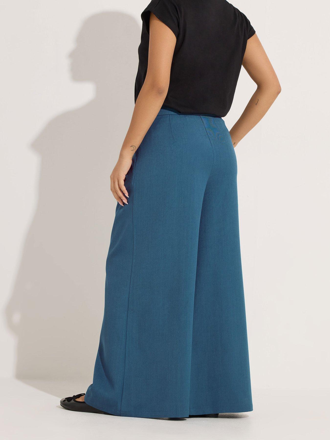 pixiegirl-petite-pleat-front-palazzo-trousers-bluestillFront