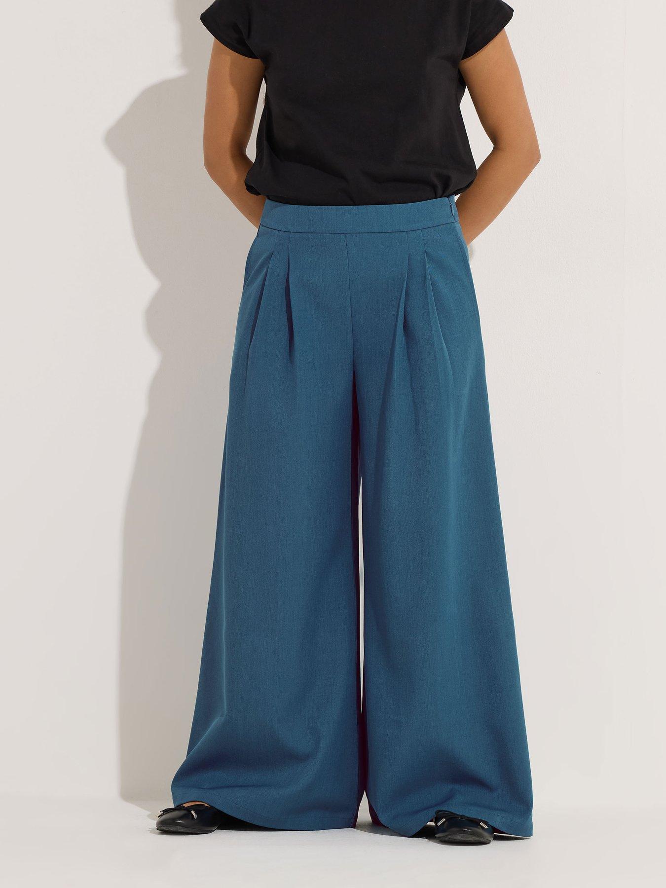pixiegirl-petite-pleat-front-palazzo-trousers-blueoutfit