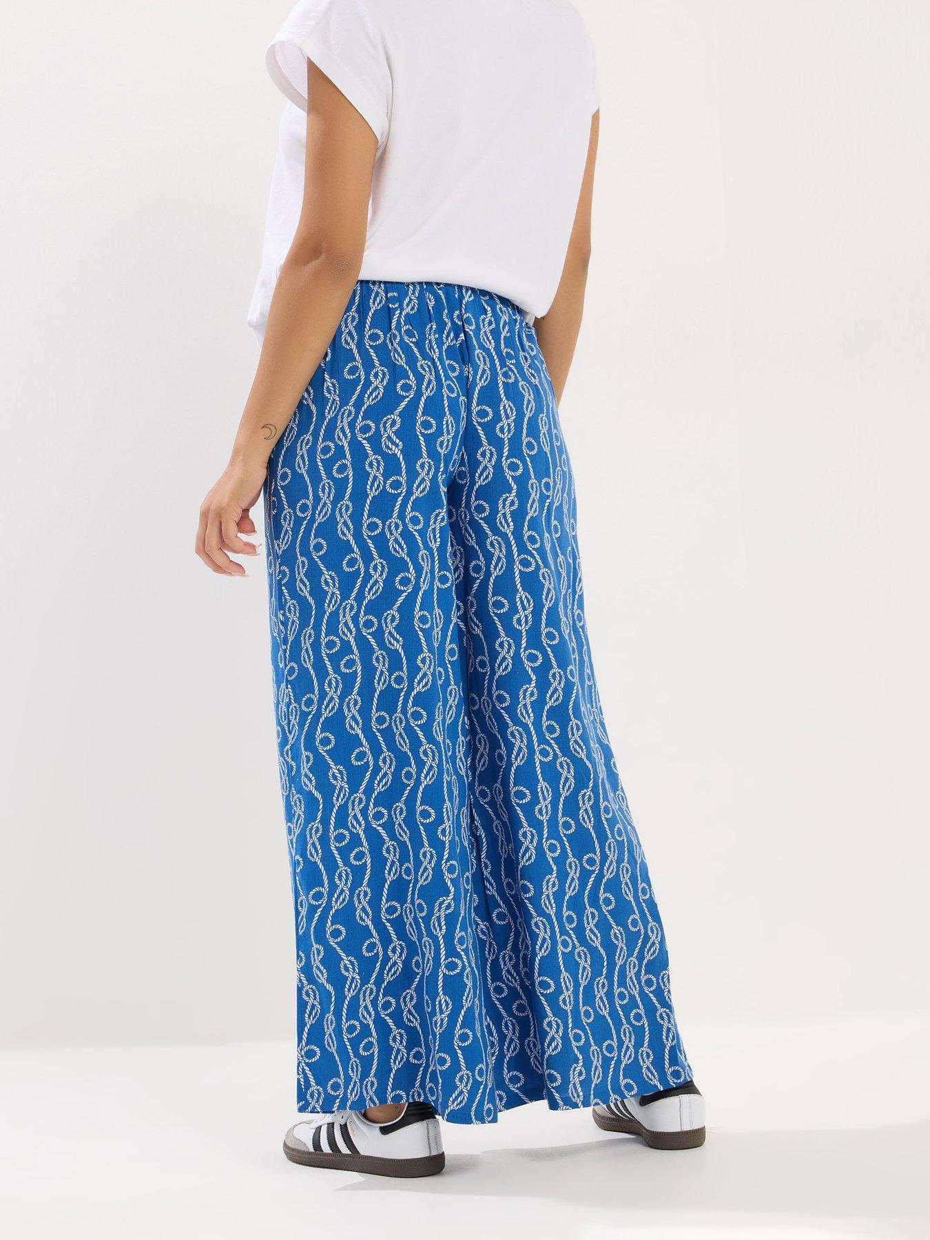 pixiegirl-petite-rope-print-palazzo-trousers-bluestillFront