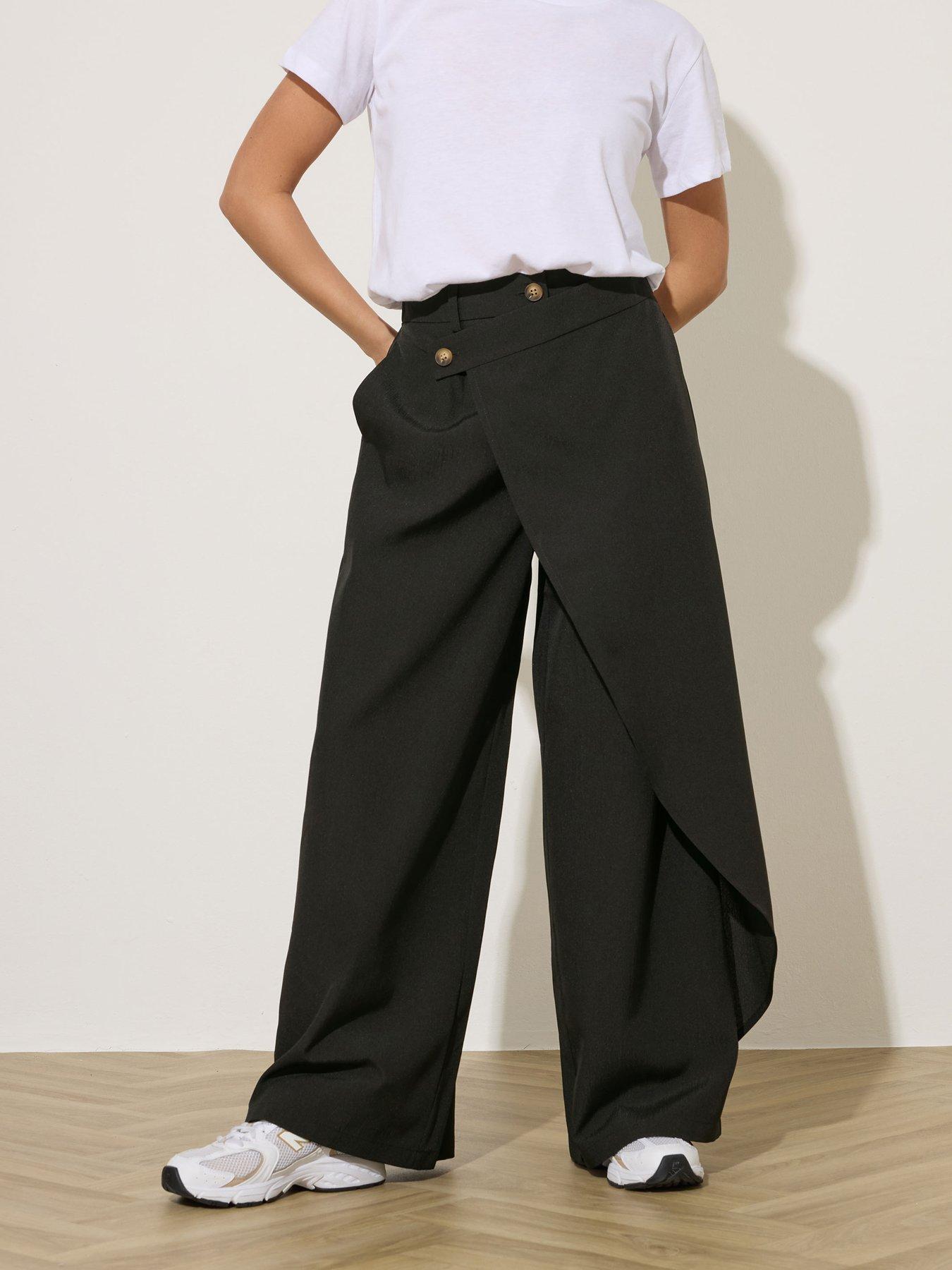 PixieGirl Petite Wrap Wide Leg Trousers