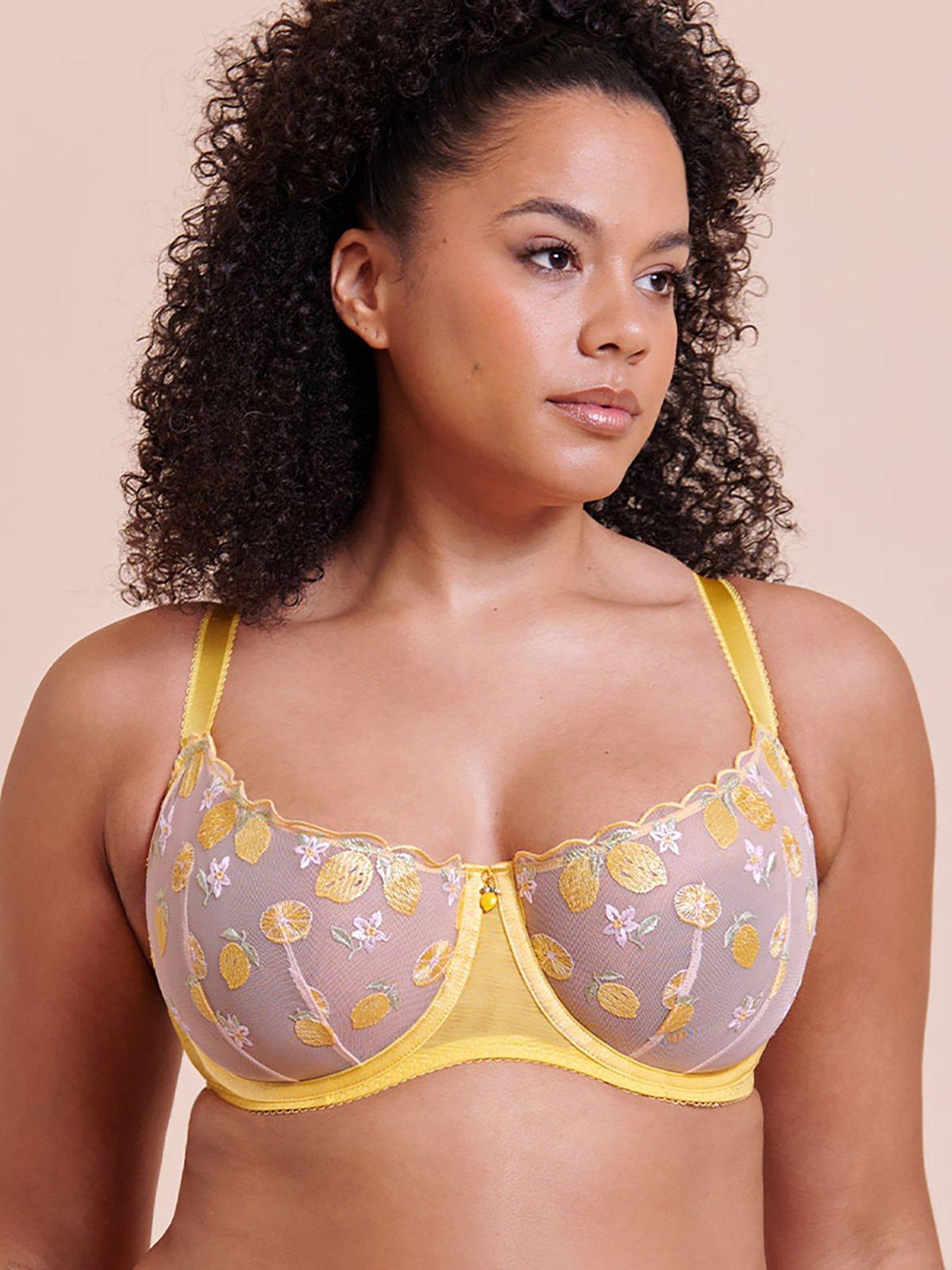 Image 1 of 6 of Curvy Kate Limoncello Balcony Bra (Second Sizes) - Lemon Blush