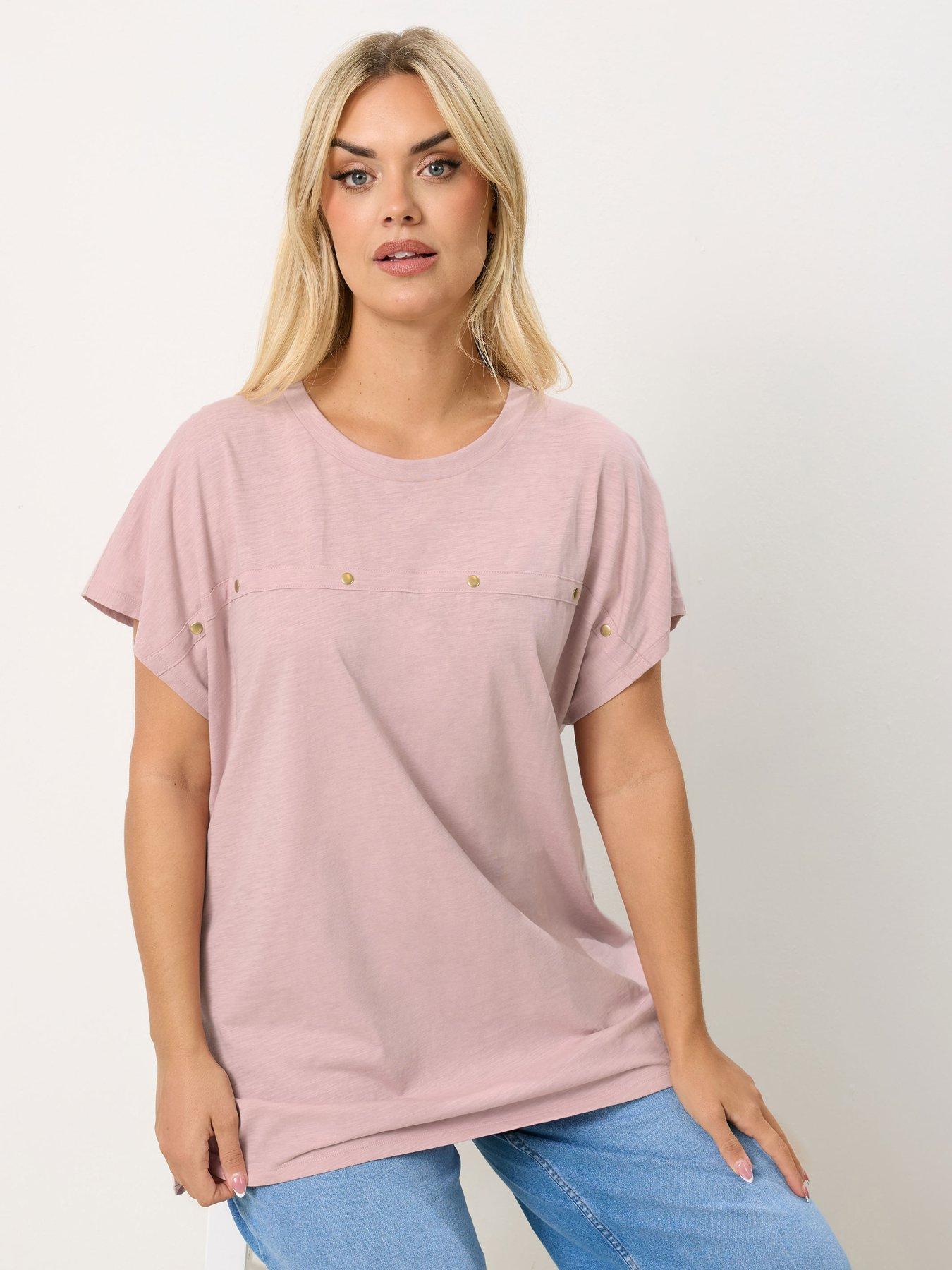 yours-curve-cotton-slub-stud-t-shirtfront