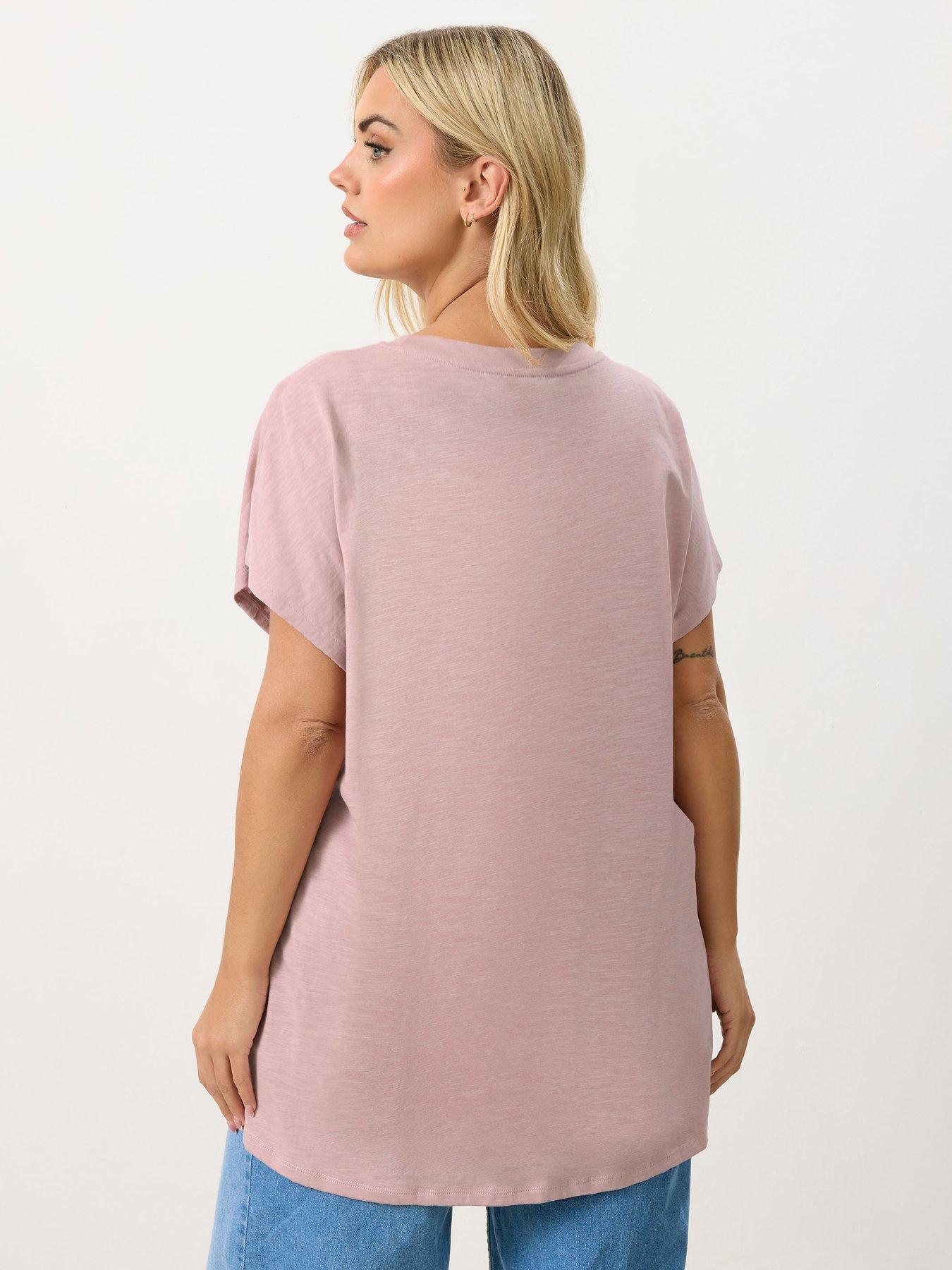 yours-curve-cotton-slub-stud-t-shirtstillFront