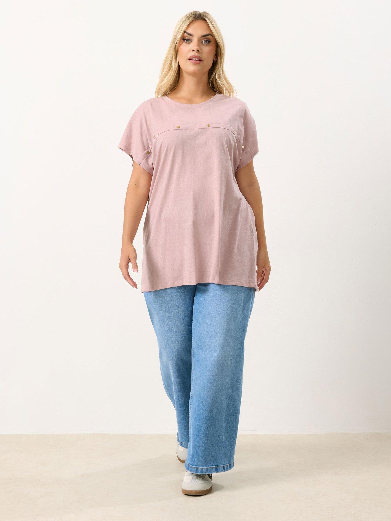 yours-curve-cotton-slub-stud-t-shirtback