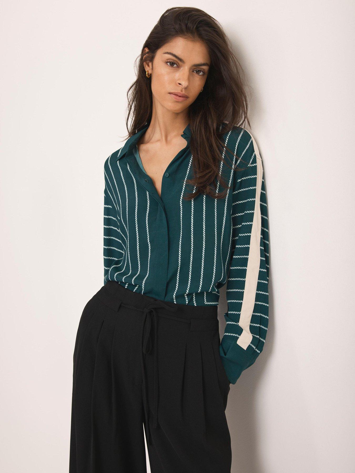 mint-velvet-graphic-print-stripe-shirt-greenoutfit