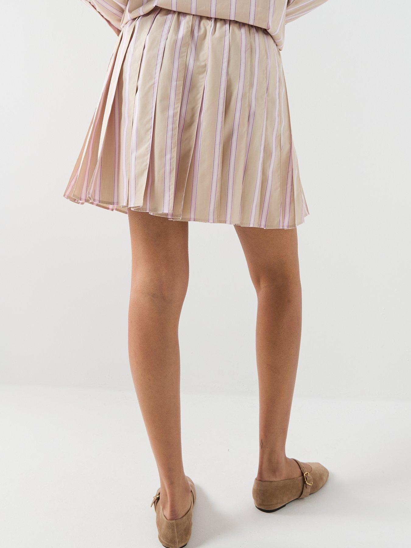 Image 2 of 5 of Lacoste Stripe Bermuda Skirt - Blue