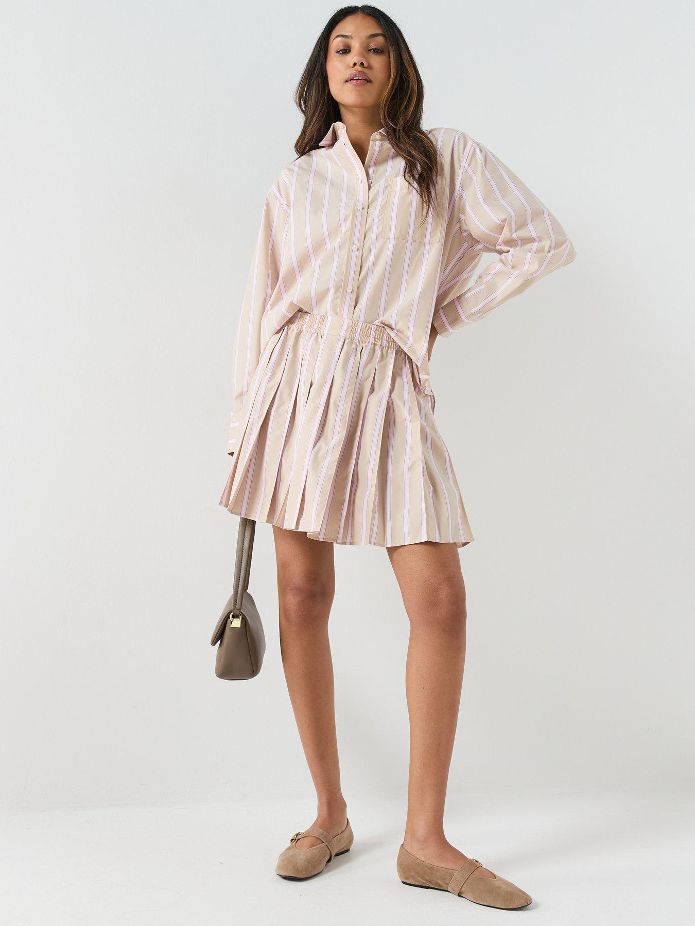 Image 3 of 5 of Lacoste Stripe Bermuda Skirt - Blue