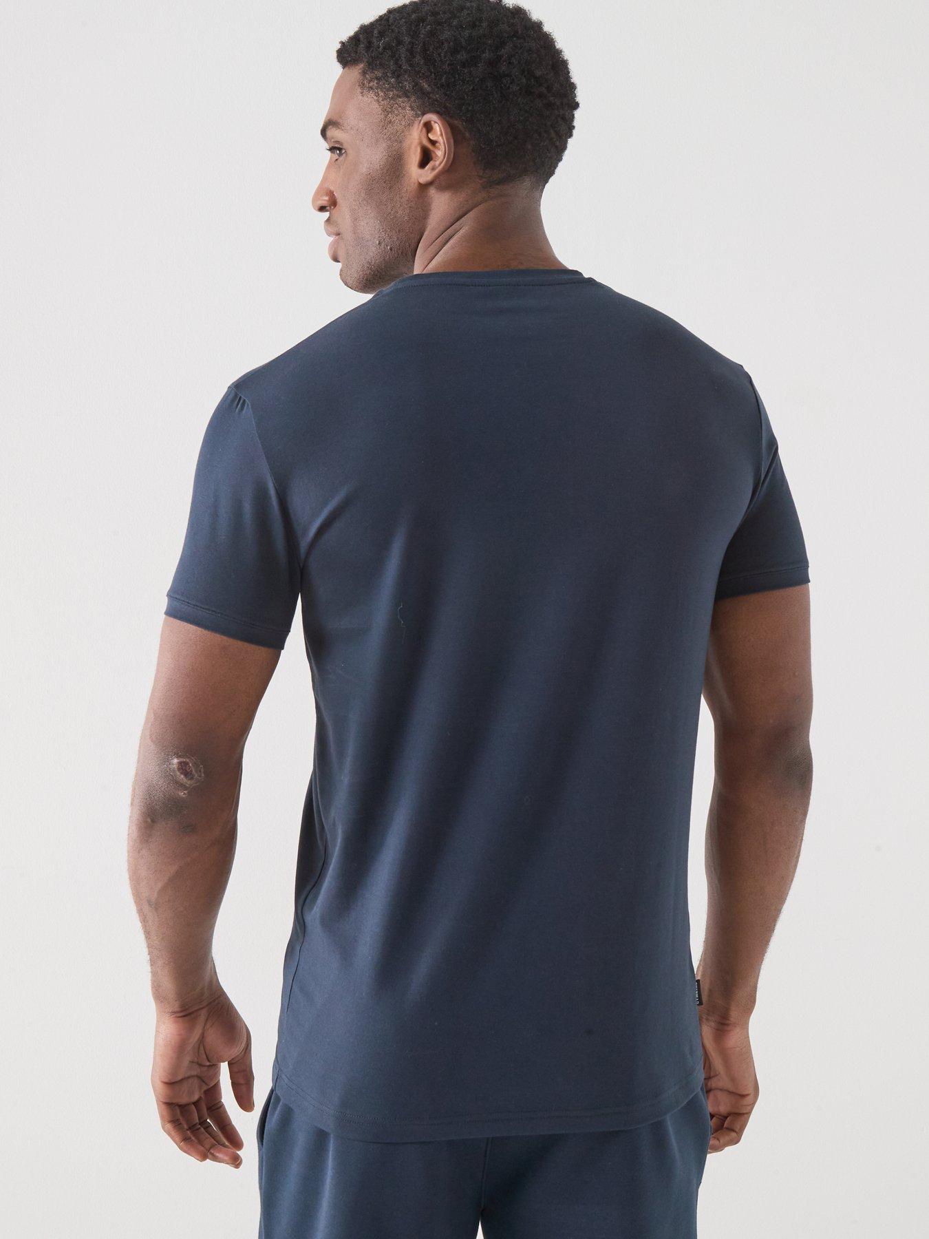 gym-king-mens-fundamental-linear-t-shirt-navystillFront