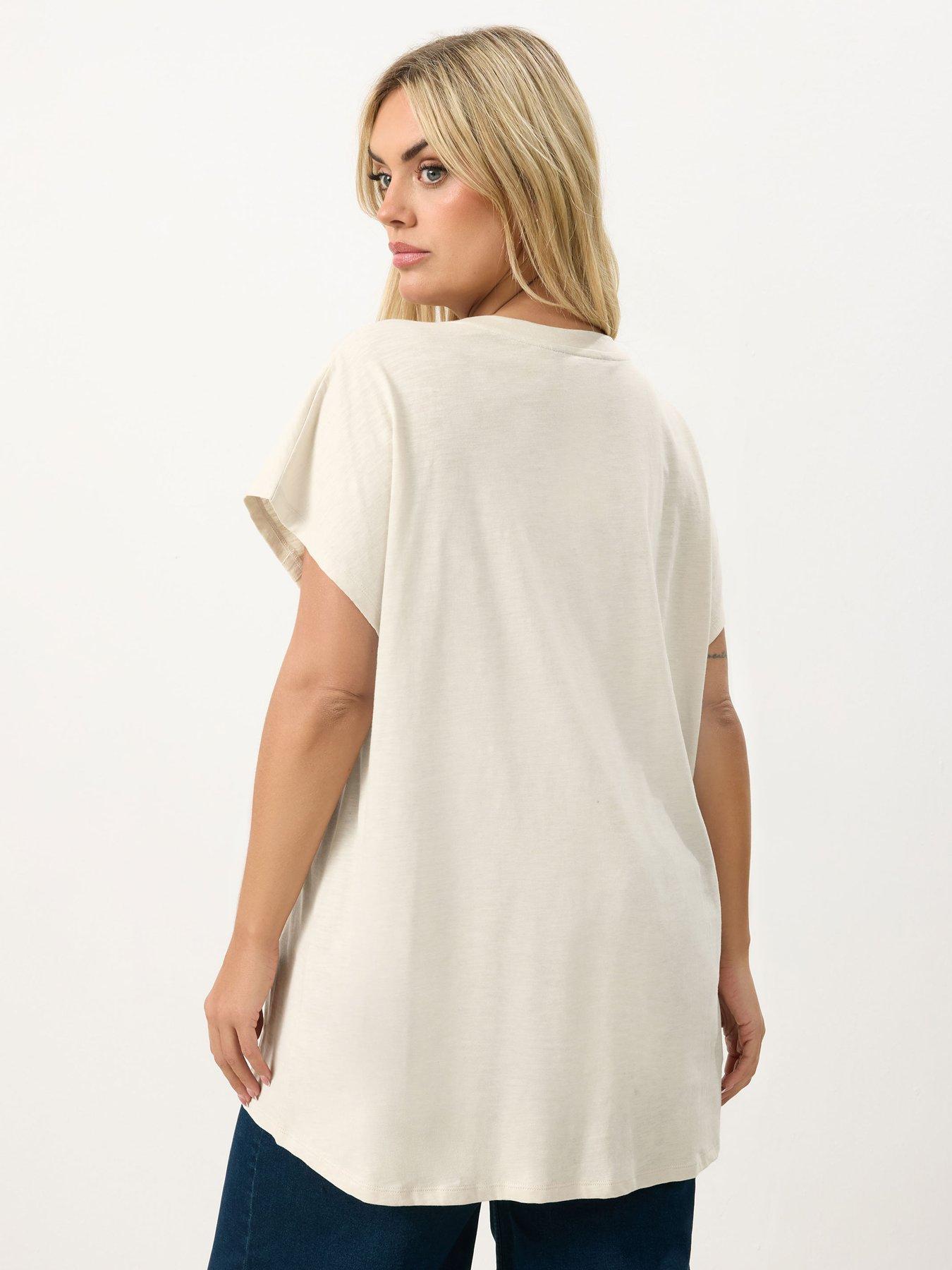 yours-curve-cotton-slub-stud-t-shirtstillFront