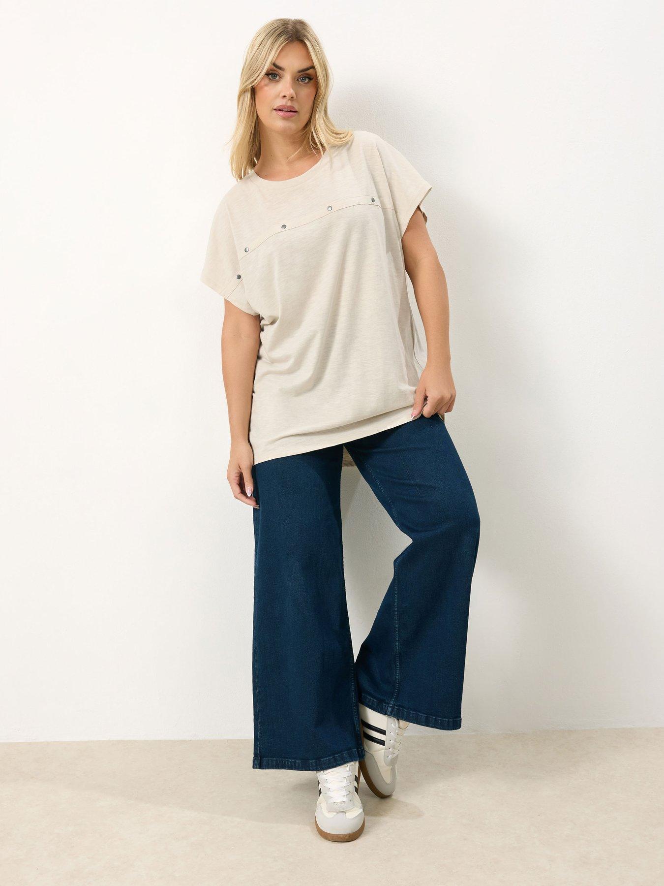 yours-curve-cotton-slub-stud-t-shirtback