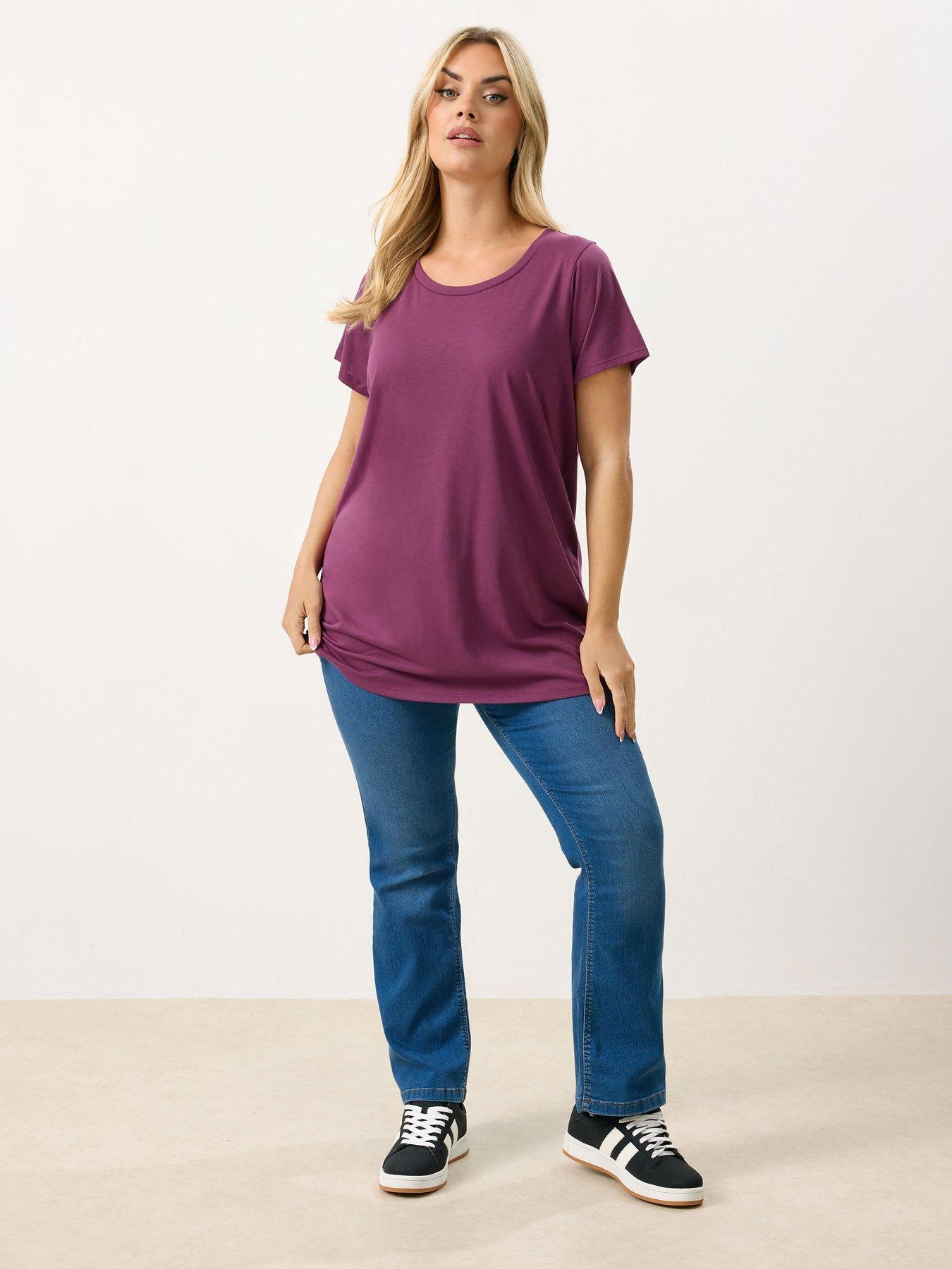 yours-curve-5-pack-short-sleeve-core-t-shirtsback