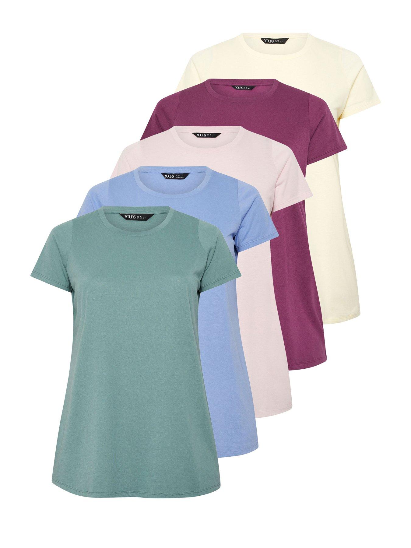 yours-curve-5-pack-short-sleeve-core-t-shirtsdetail