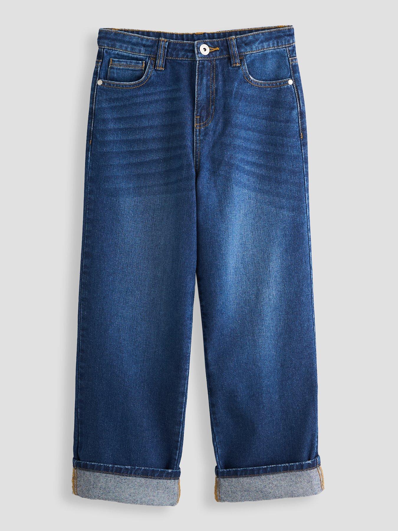 The Very Collection Girls Indigo Turn Up Jean - Blue