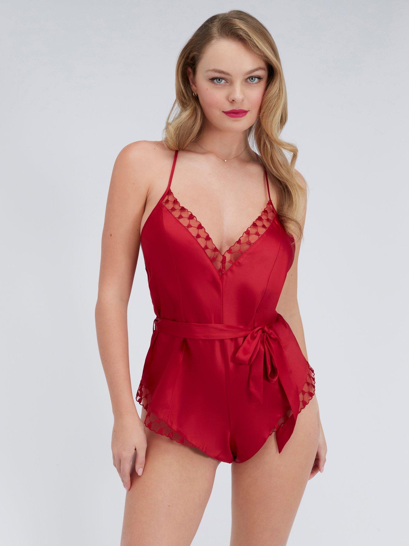 Image 1 of 6 of Boux Avenue Boux Avenue Josephina Heart Teddy - Dark Red