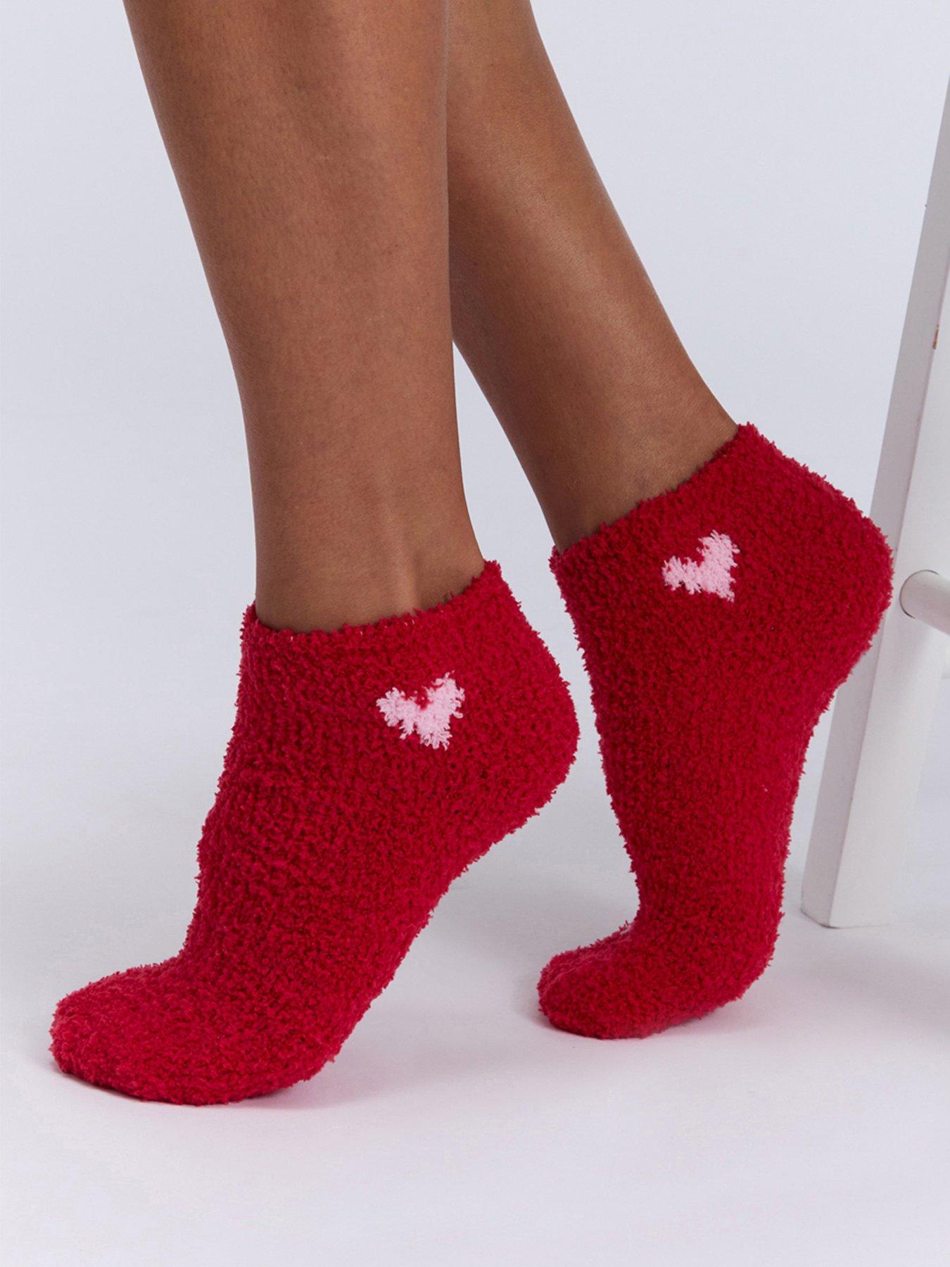 boux-avenue-heart-2-pack-trainer-socks-redstillFront