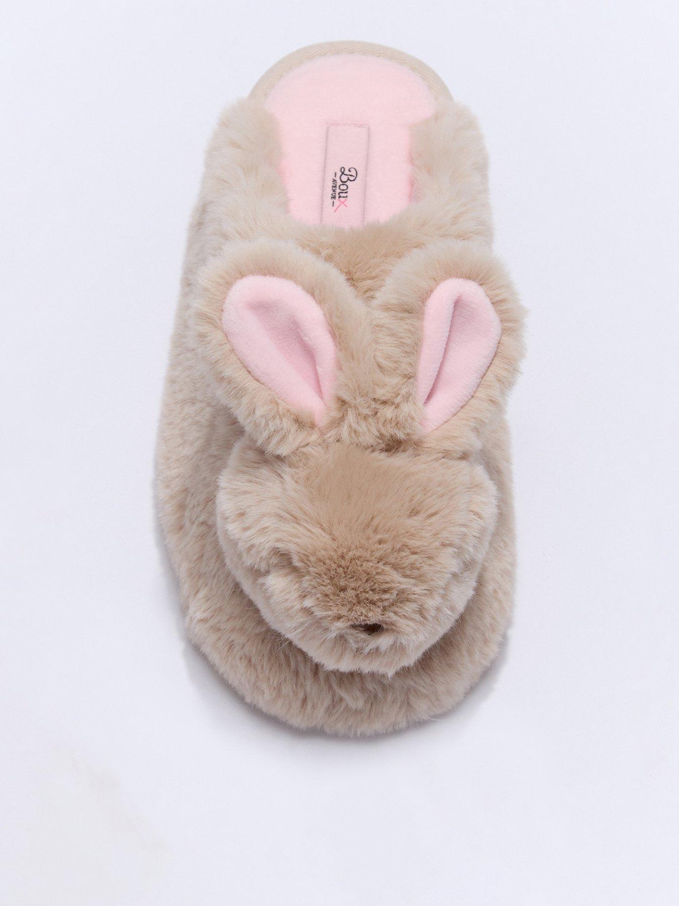 boux-avenue-plush-bunny-mule-slippers-beige