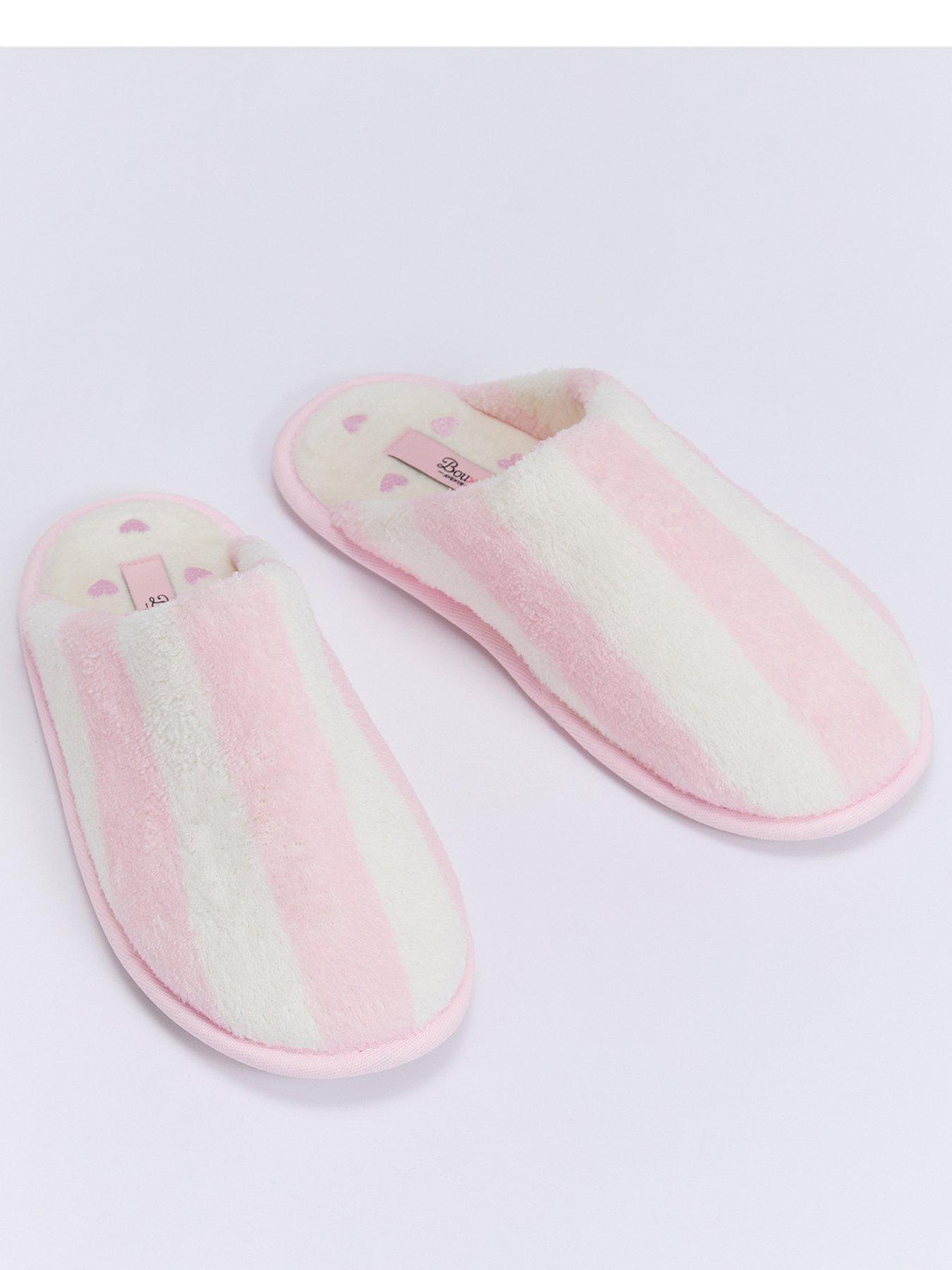 boux-avenue-heart-embroidered-sole-mule-slippers-pink-stripestillFront