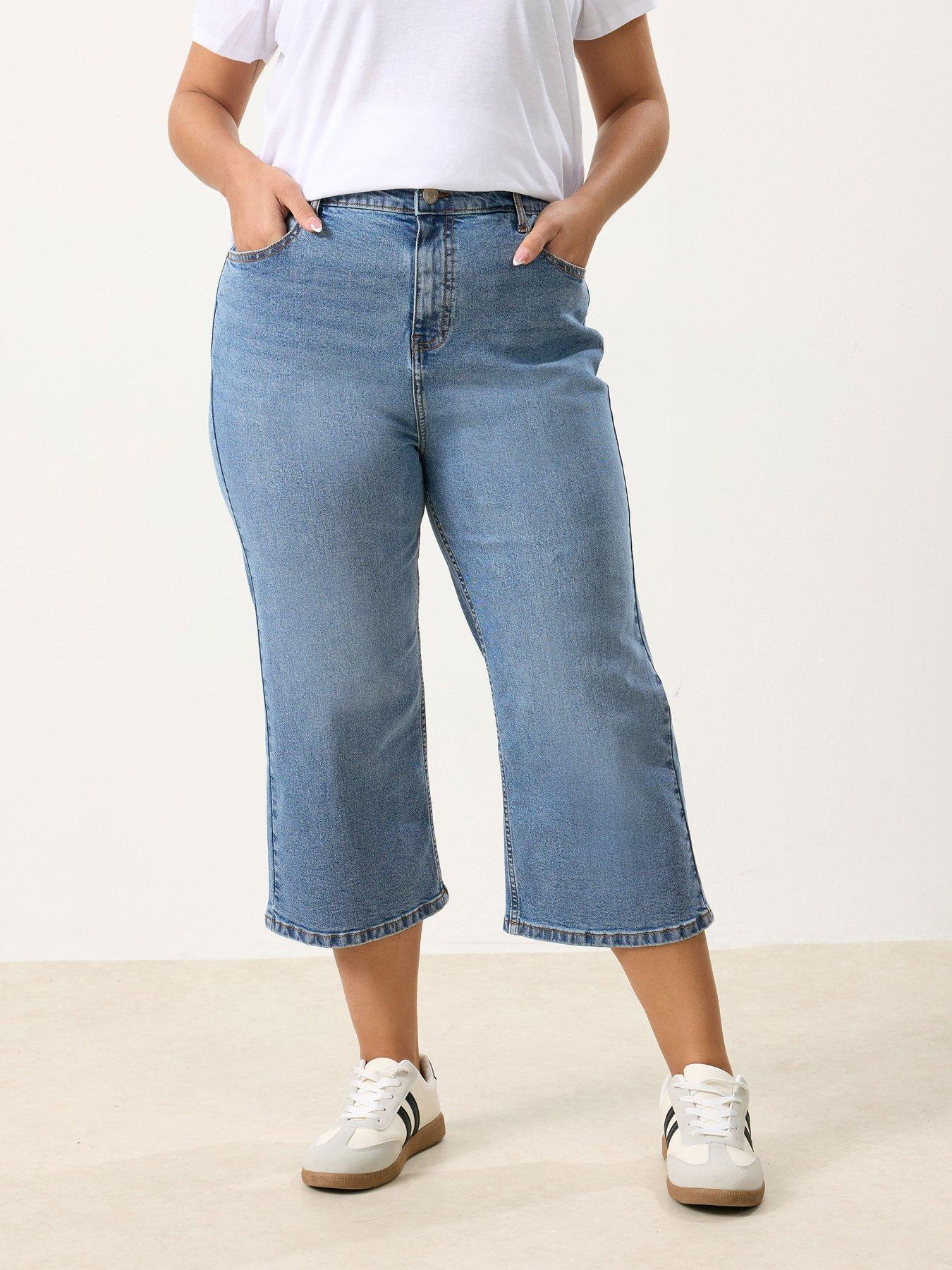 Image 1 of 5 of Yours Curve Crop Wide Leg Jean