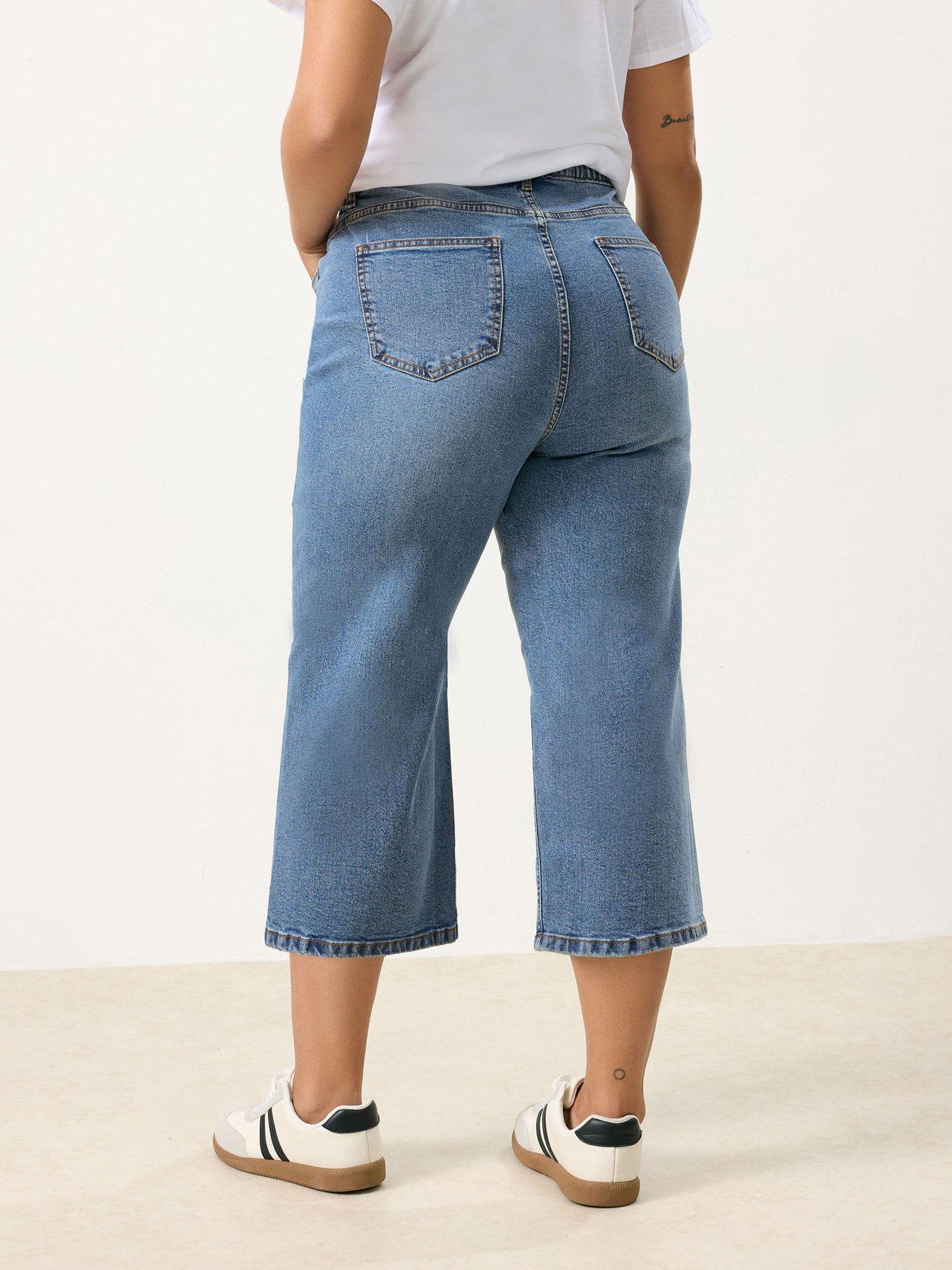 Image 2 of 5 of Yours Curve Crop Wide Leg Jean