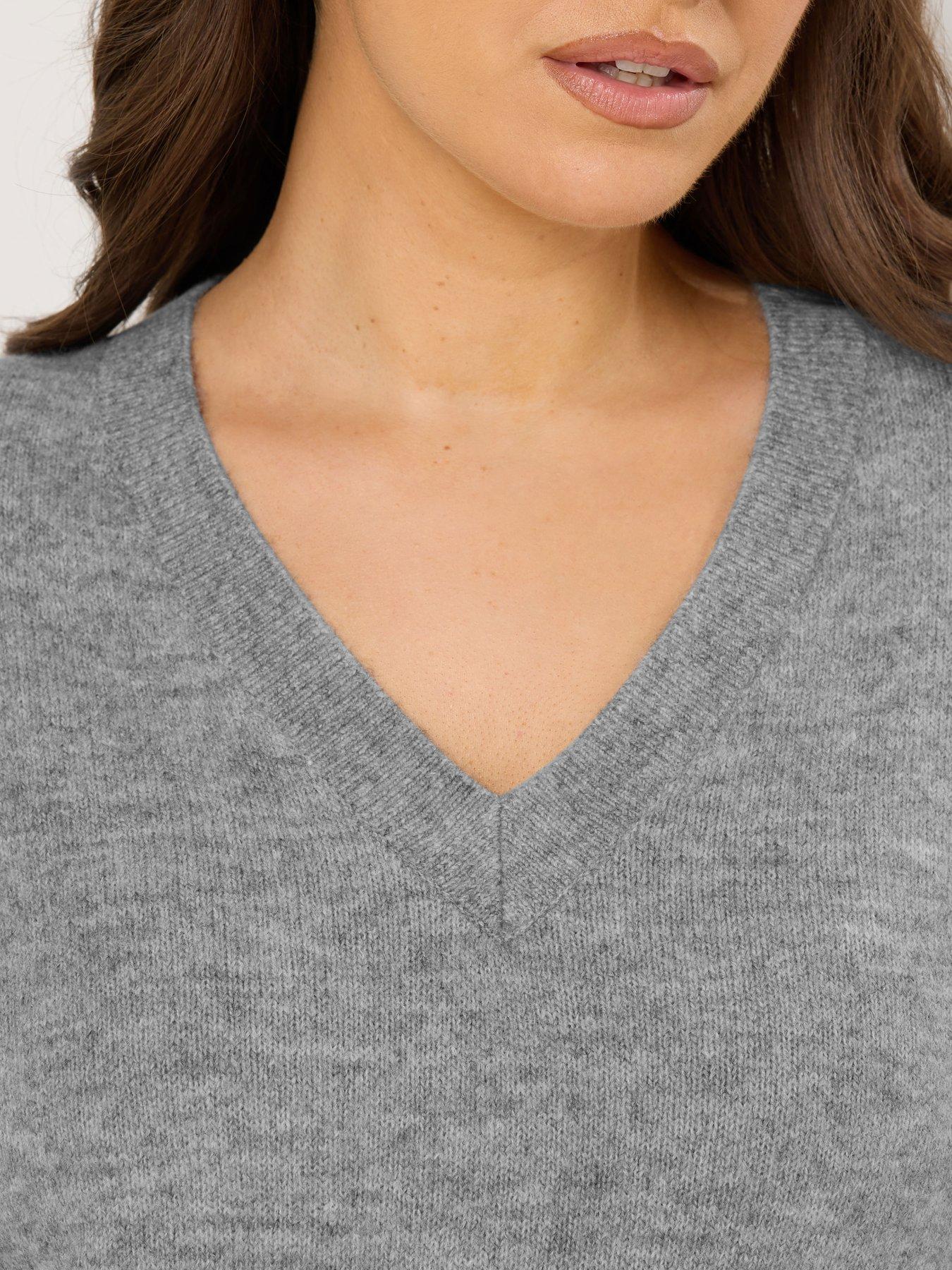 yours-curve-v-neck-soft-touch-jumper-greyoutfit