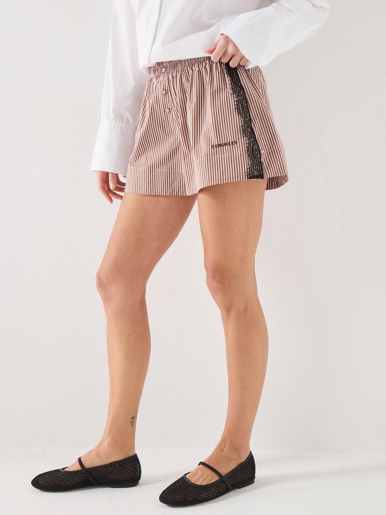 Image 1 of 6 of Summery Frida Lace Short - Brown