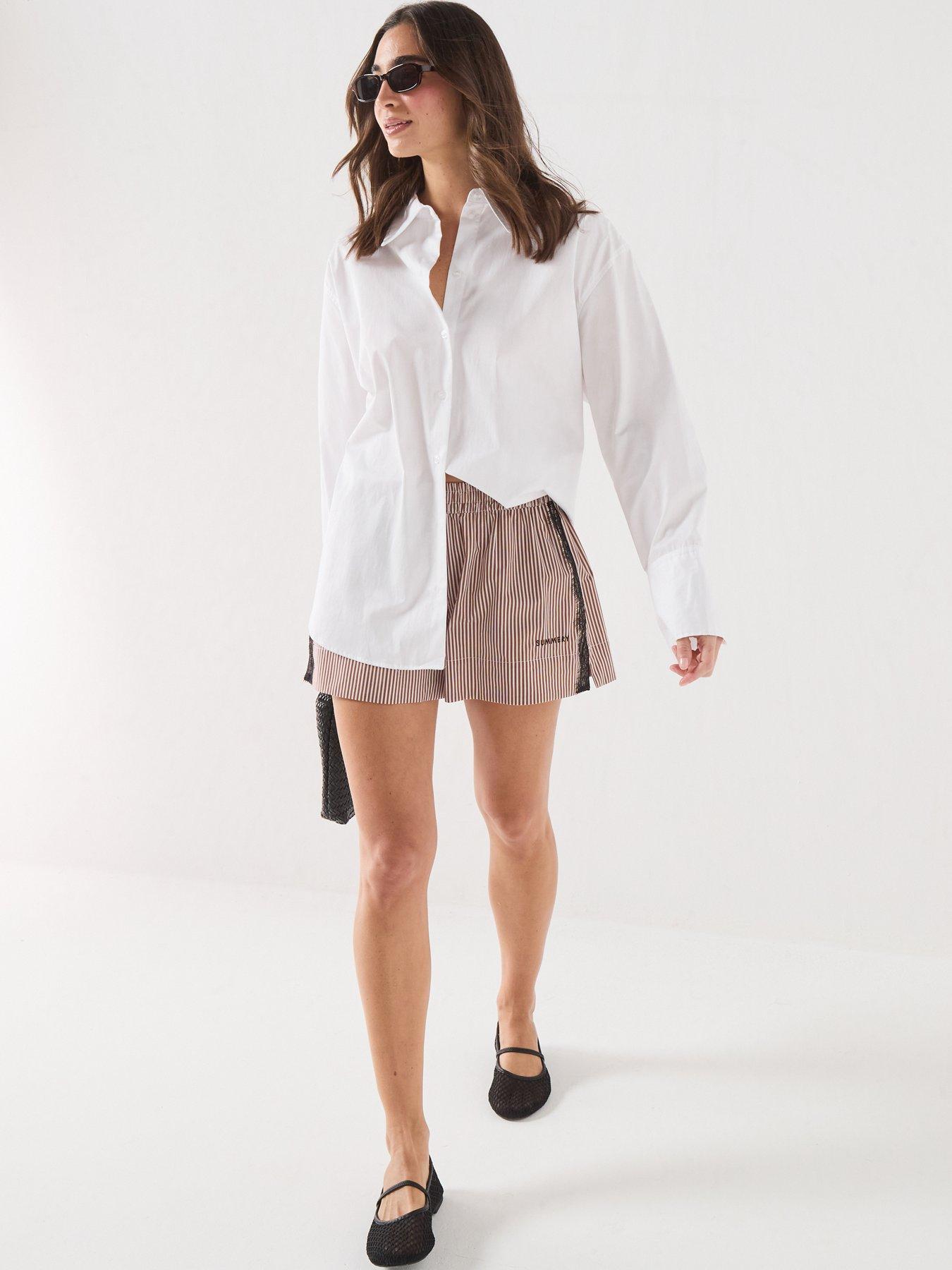 Image 3 of 6 of Summery Frida Lace Short - Brown