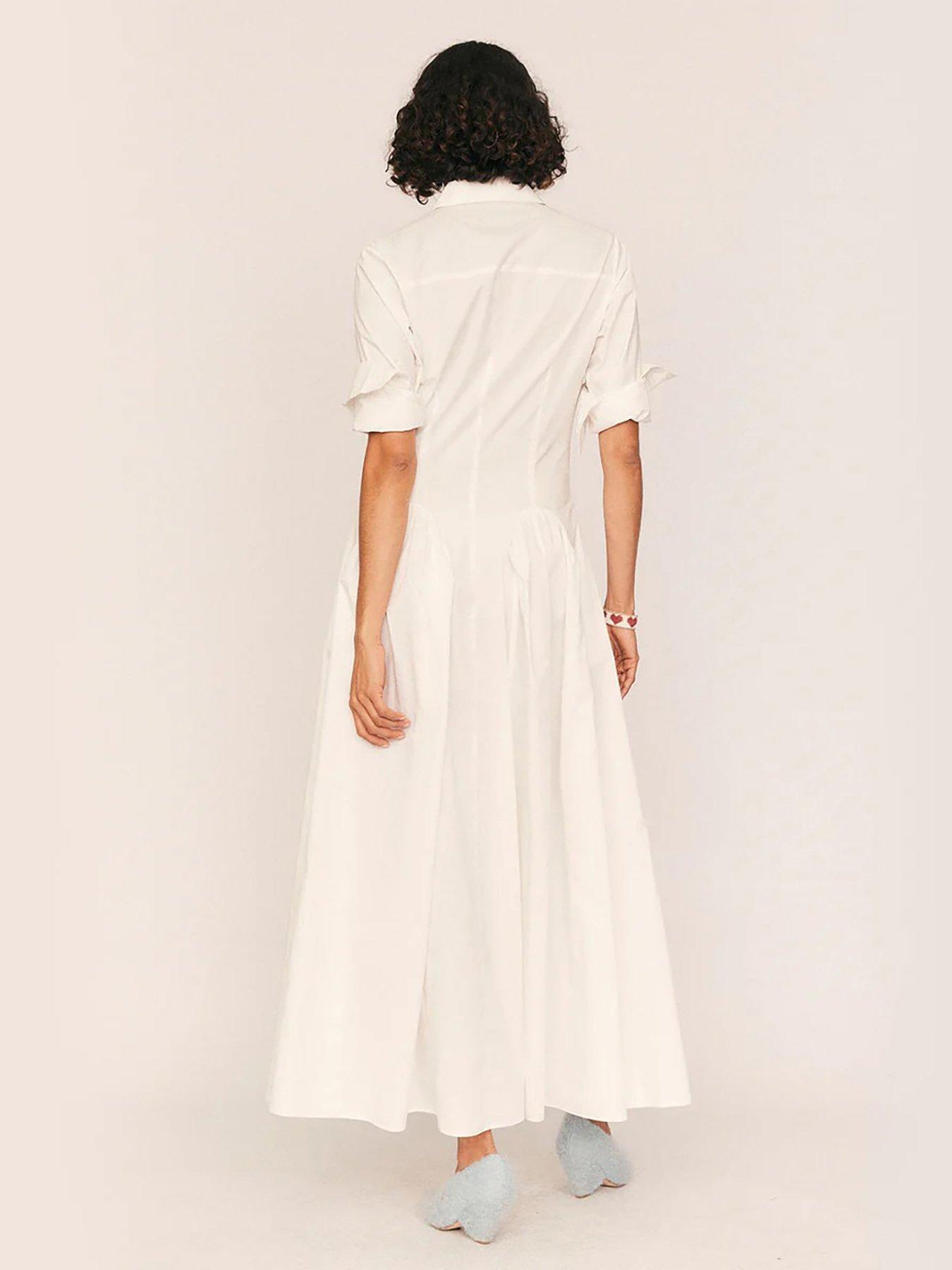 Image 2 of 3 of Summery Godet Maxi Shirt Dress