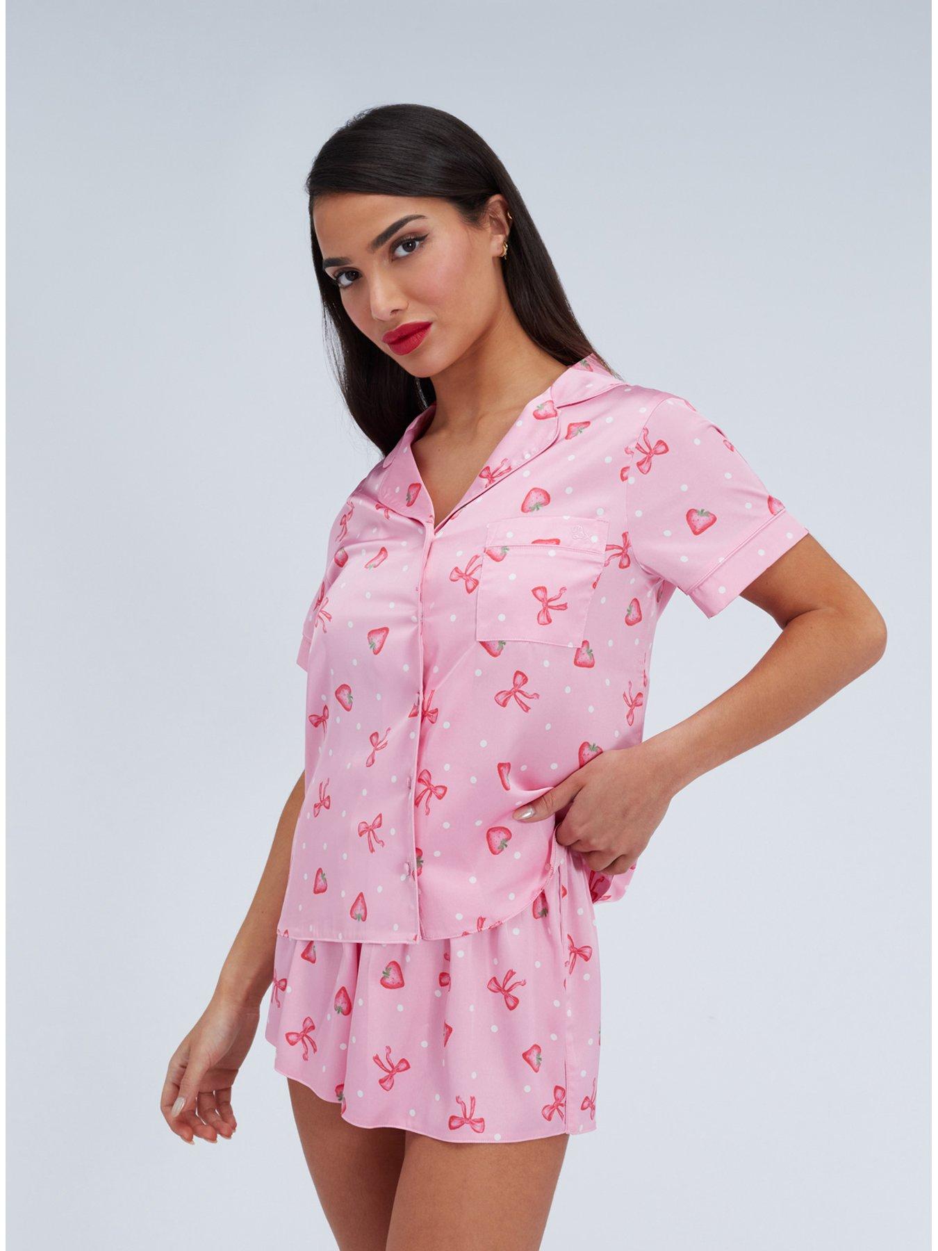 boux-avenue-strawberry-satin-short-pyjama-set-pinkback