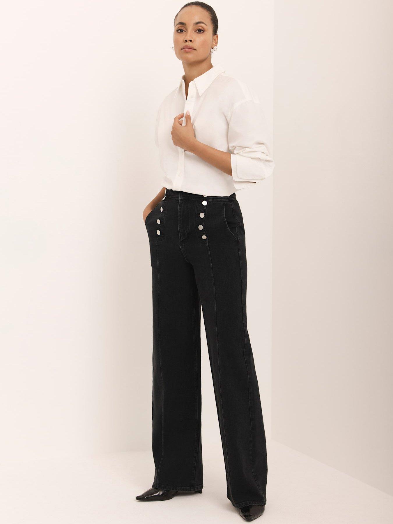 mint-velvet-black-button-front-wide-jeanoutfit