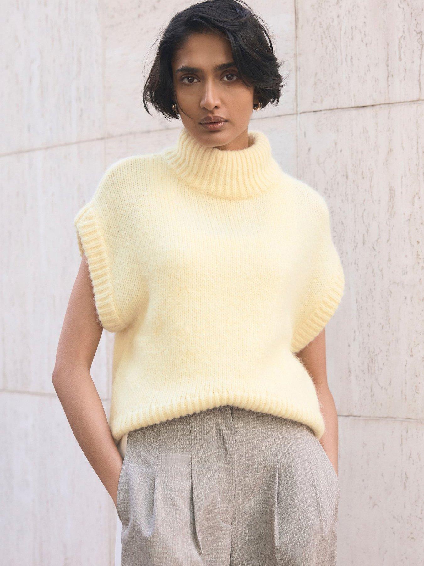 Image 2 of 4 of Mint Velvet Yellow Wool Blend Knit Top